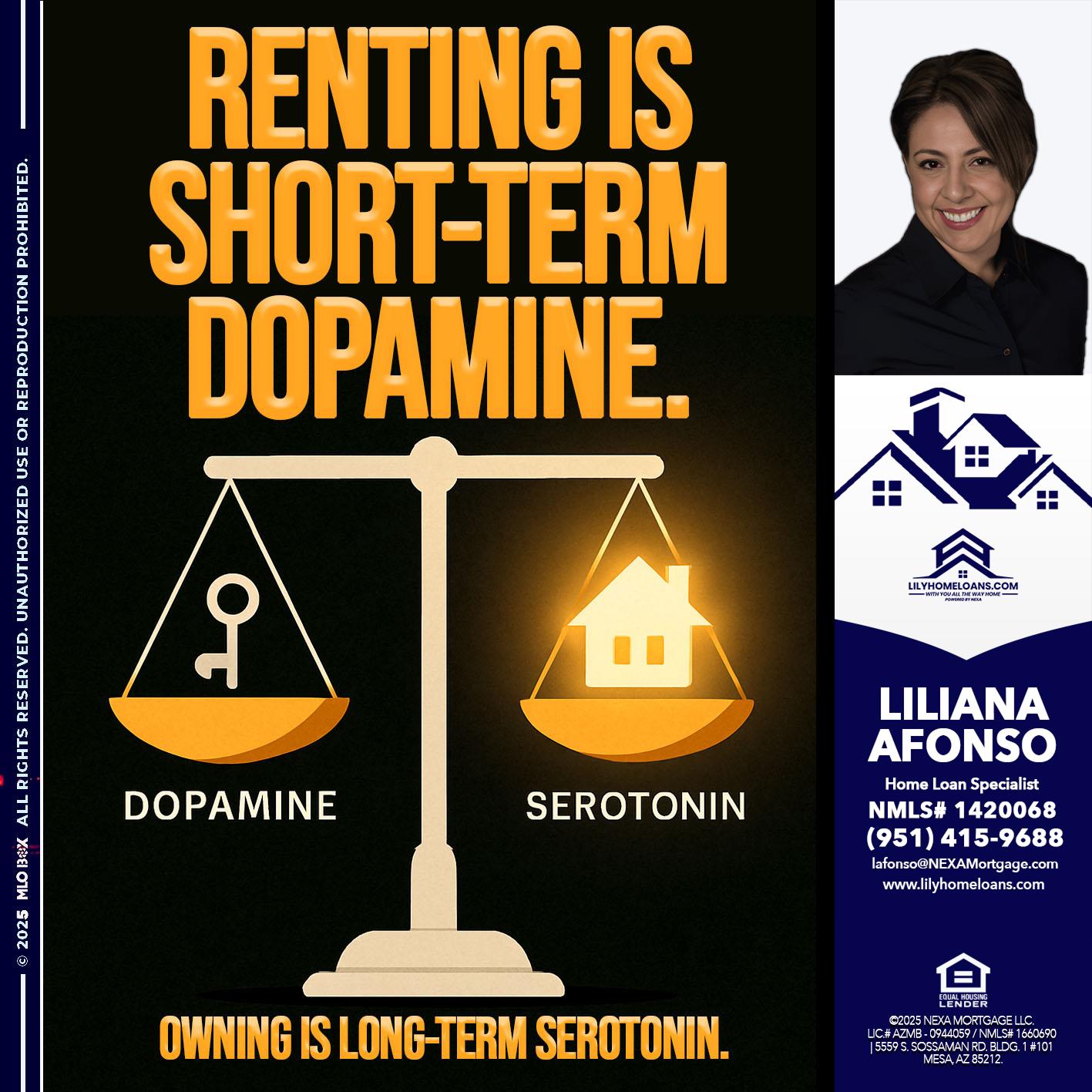 RENTING IS SHORT TERM - Liliana Afonso -Home Loan Specialist
