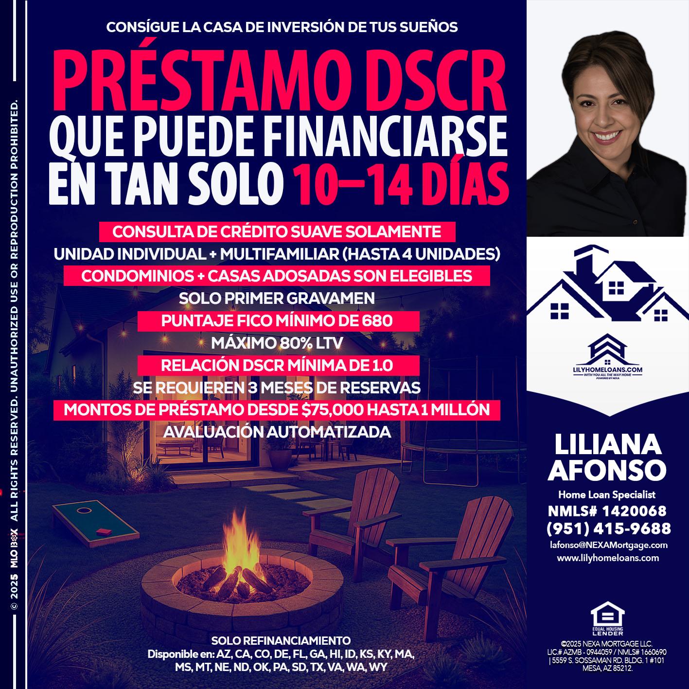 PRESTAMOS DSCR - Liliana Afonso -Home Loan Specialist