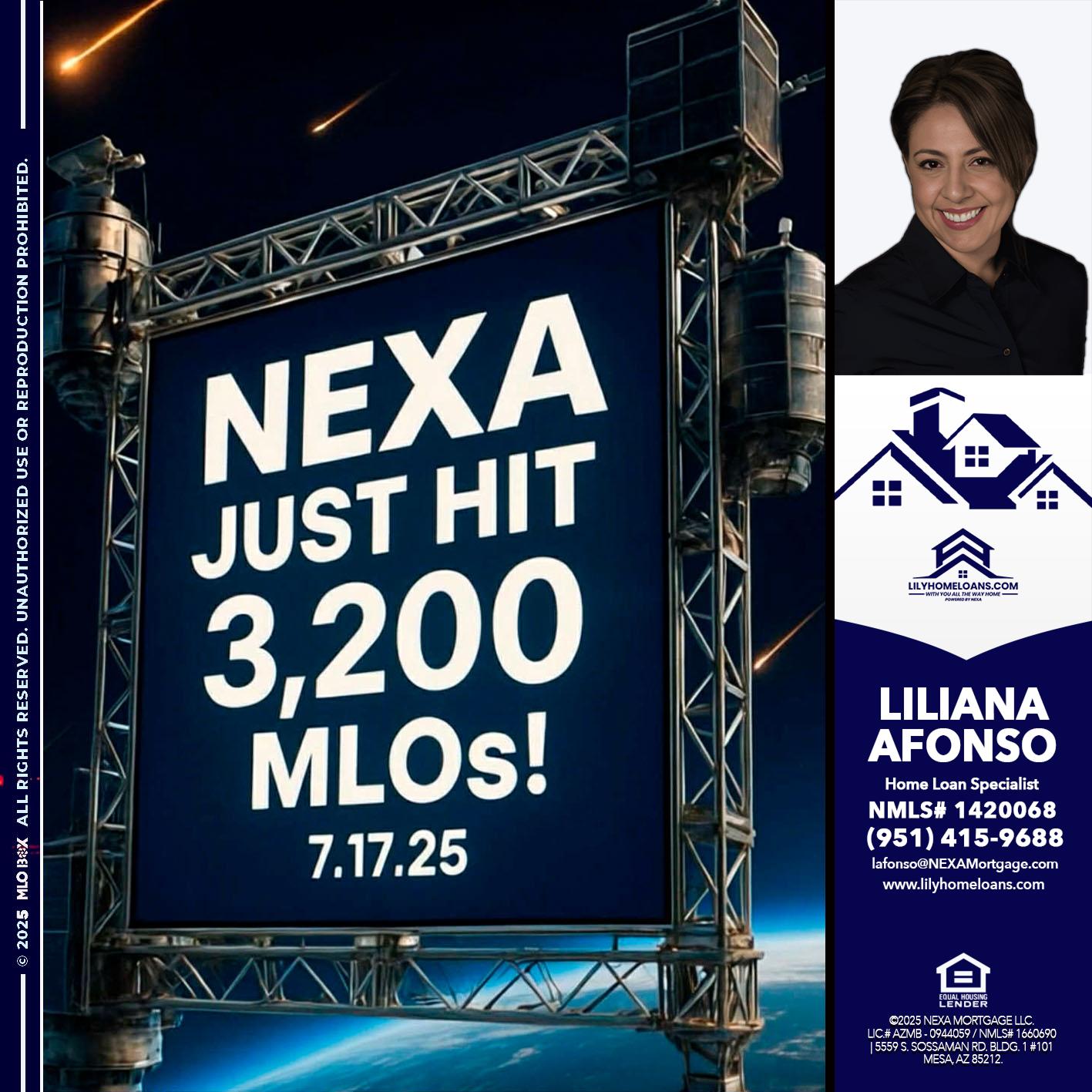NEXA JUST HIT 3,200 - Liliana Afonso -Home Loan Specialist