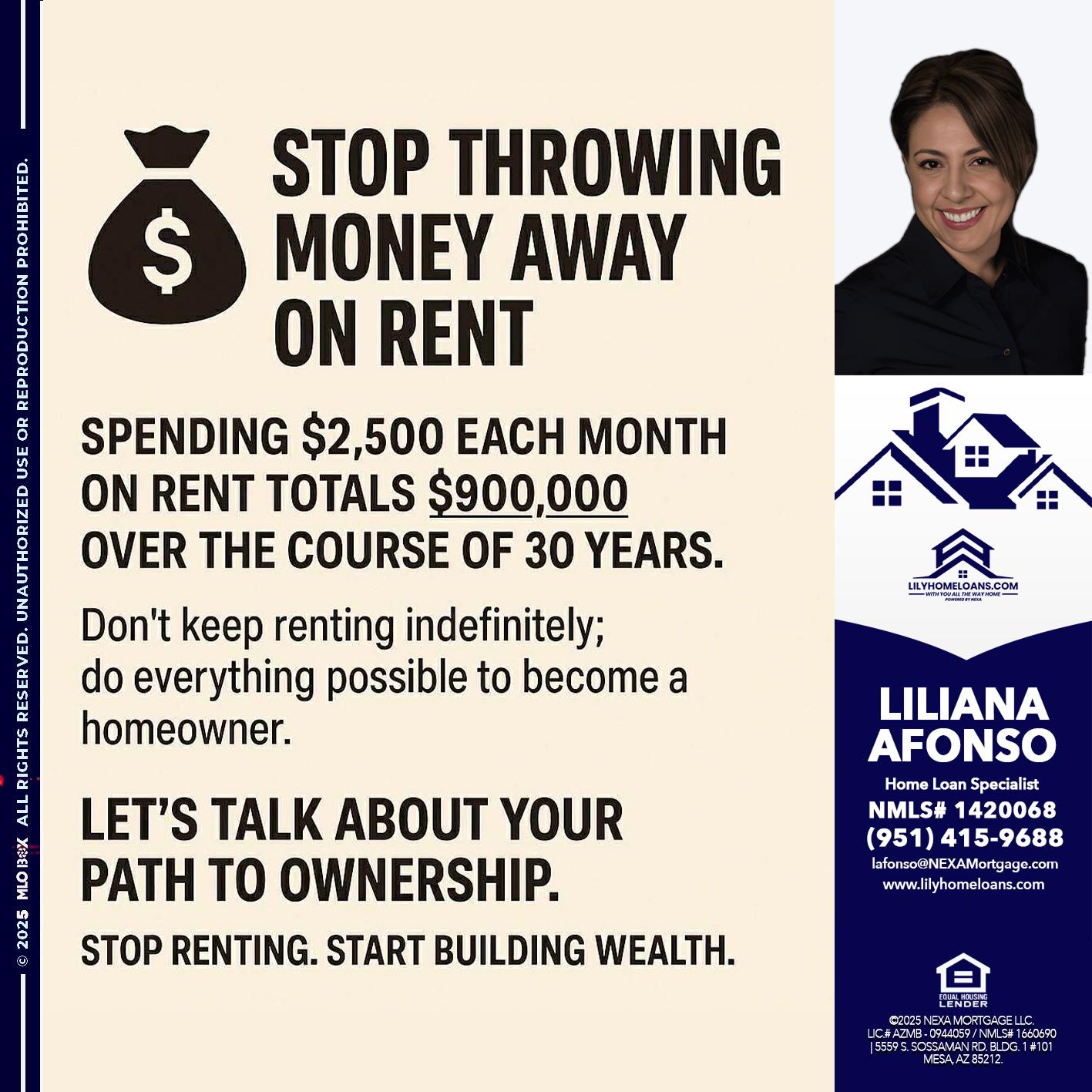 STOP THROWING - Liliana Afonso -Home Loan Specialist