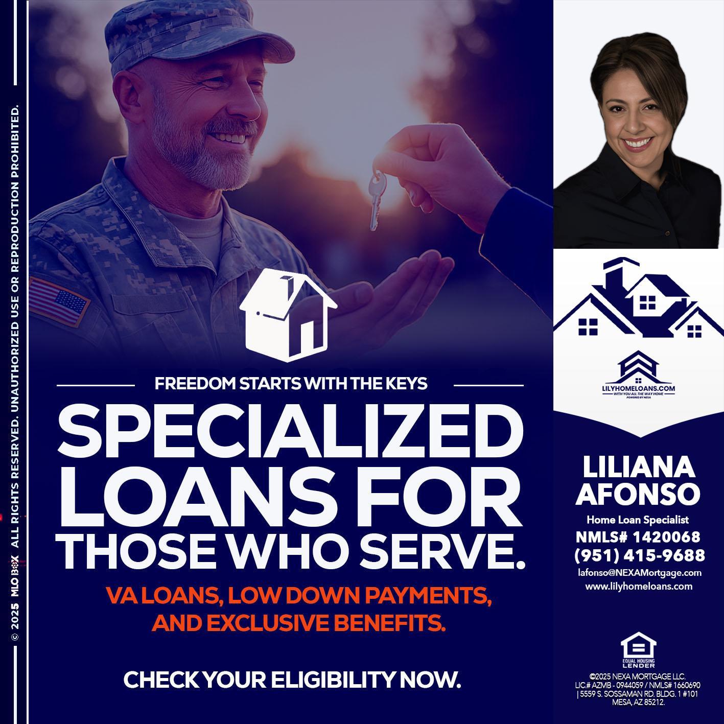 SPECIALIZED LOANS - Liliana Afonso -Home Loan Specialist