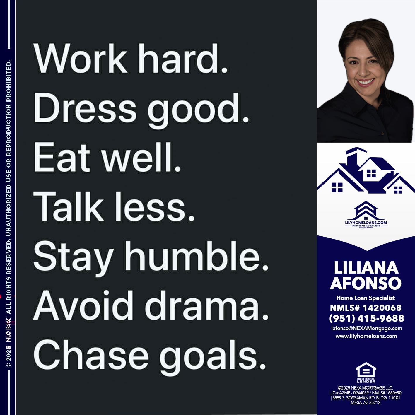 work hard - Liliana Afonso -Home Loan Specialist