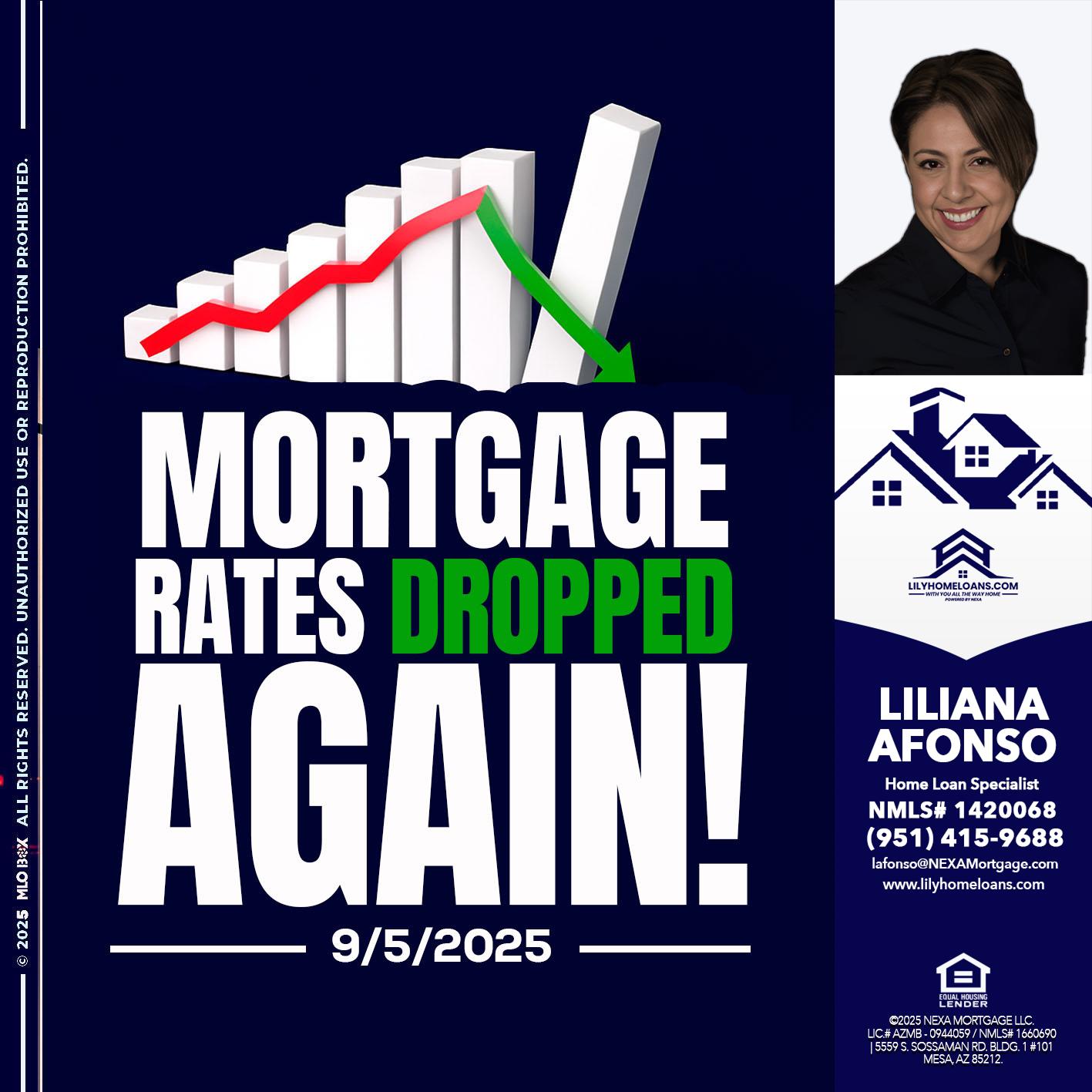 RATES DROP - Liliana Afonso -Home Loan Specialist