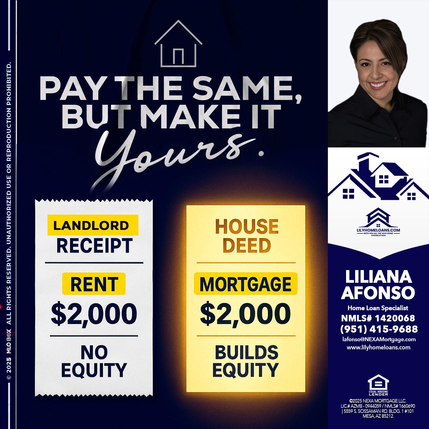 pay the same - Liliana Afonso -Home Loan Specialist