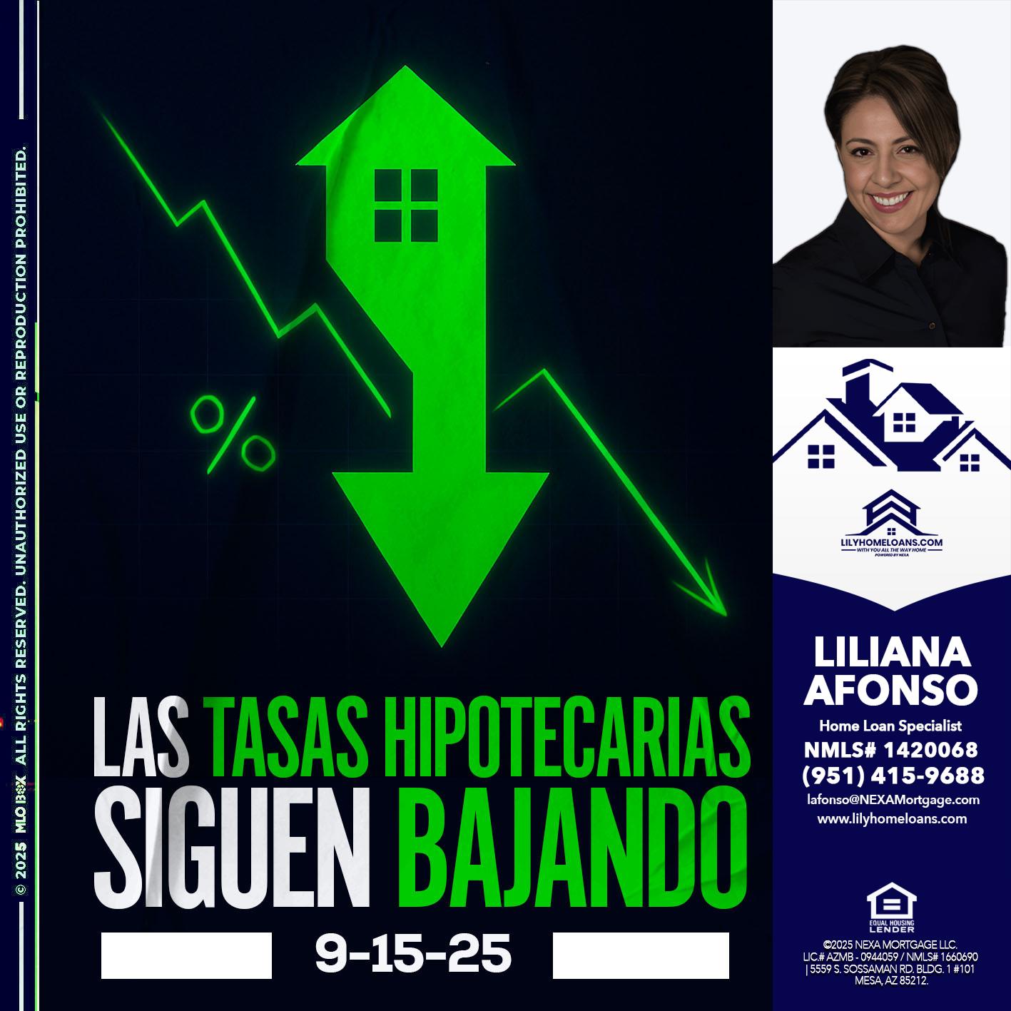 LAS TASAS HIPOTECARIAS - Liliana Afonso -Home Loan Specialist
