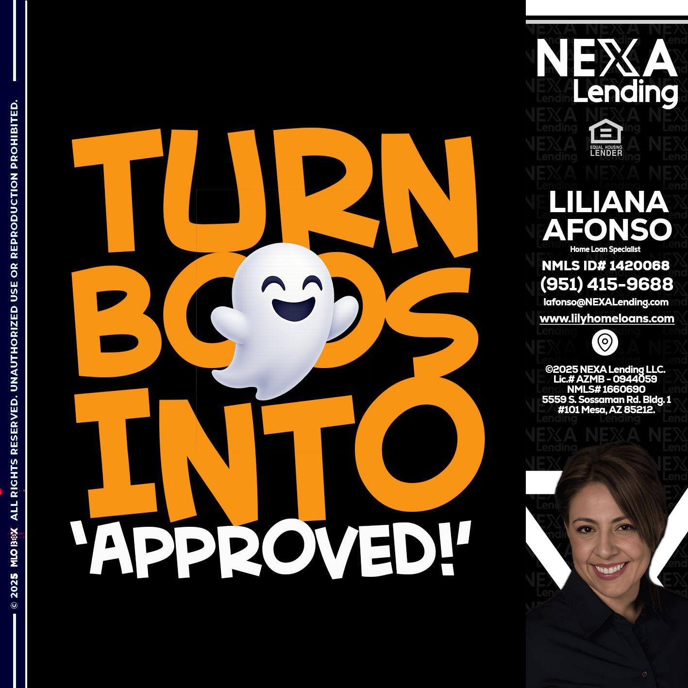 turn boos into - Liliana Afonso -Home Loan Specialist