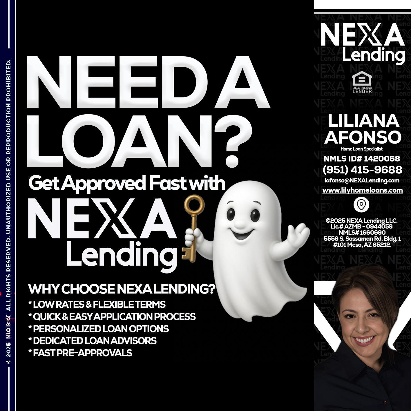 NEED A LOAN? - Liliana Afonso -Home Loan Specialist