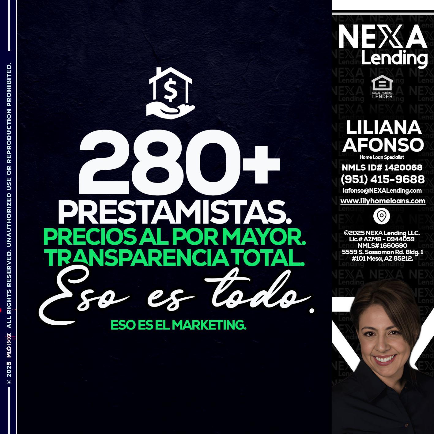 280+ LENDERS - Liliana Afonso -Home Loan Specialist