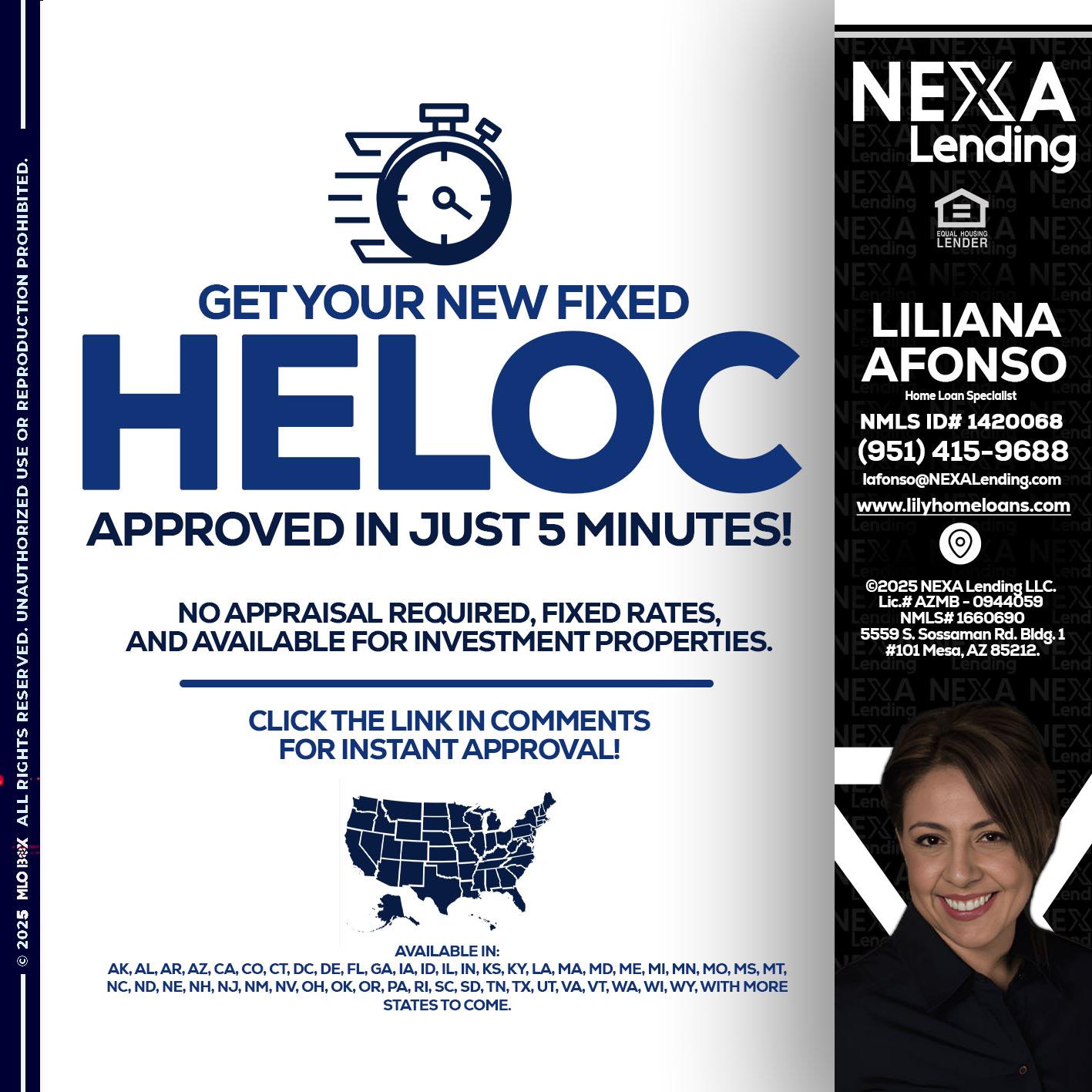 HELOC - Liliana Afonso -Home Loan Specialist