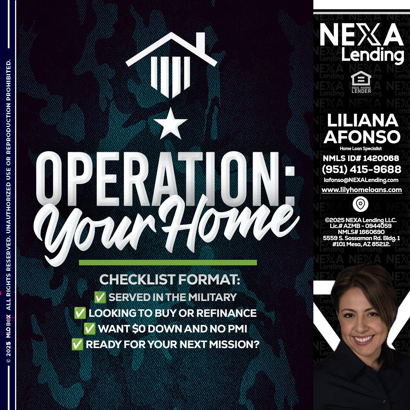 OPERATION YOUR HOME - Liliana Afonso -Home Loan Specialist