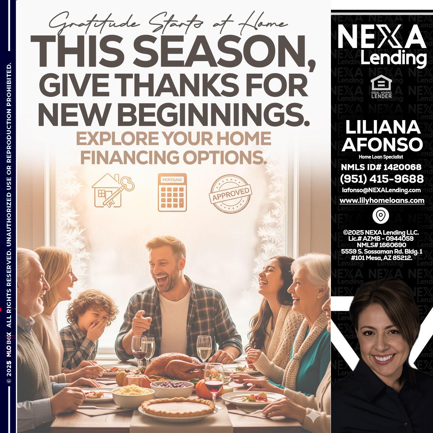 THIS SEASON - Liliana Afonso -Home Loan Specialist