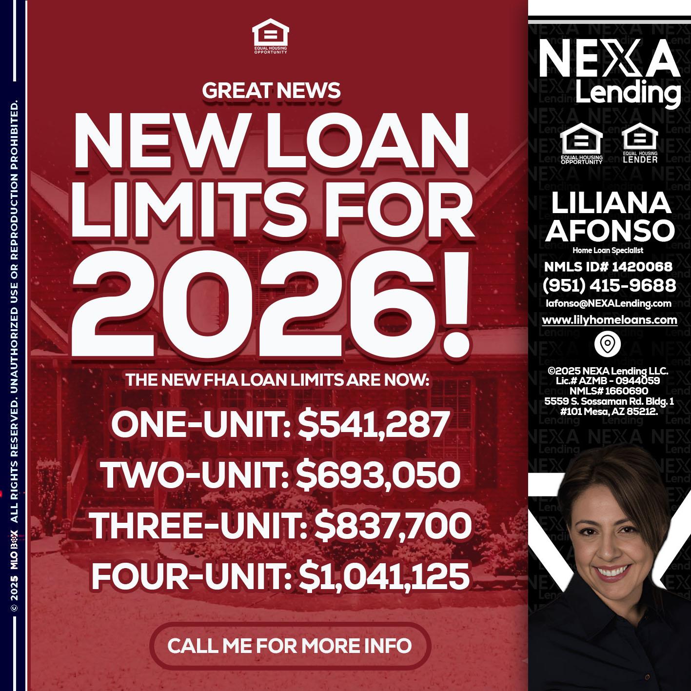 loan limits - Liliana Afonso -Home Loan Specialist