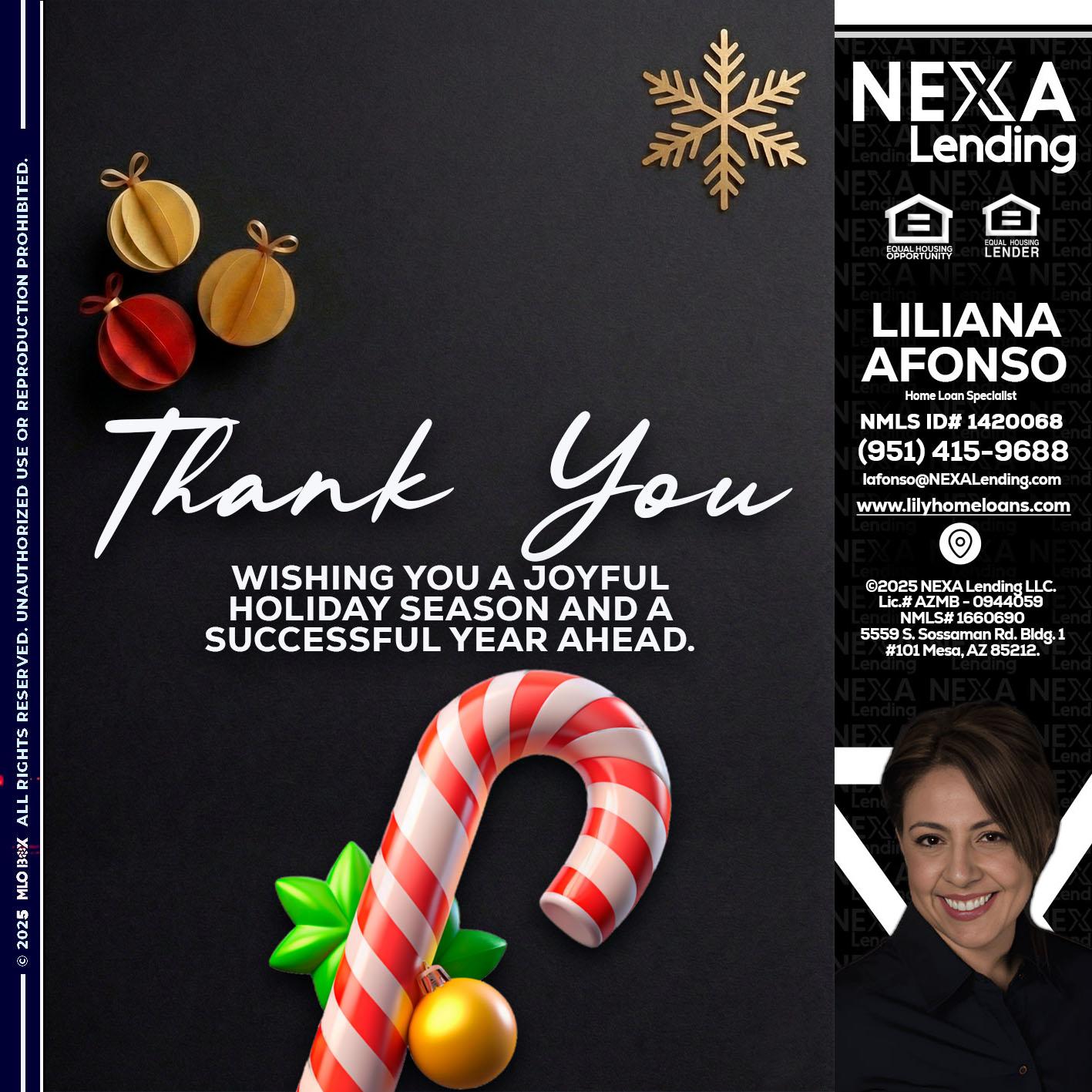 THANK YOU - Liliana Afonso -Home Loan Specialist