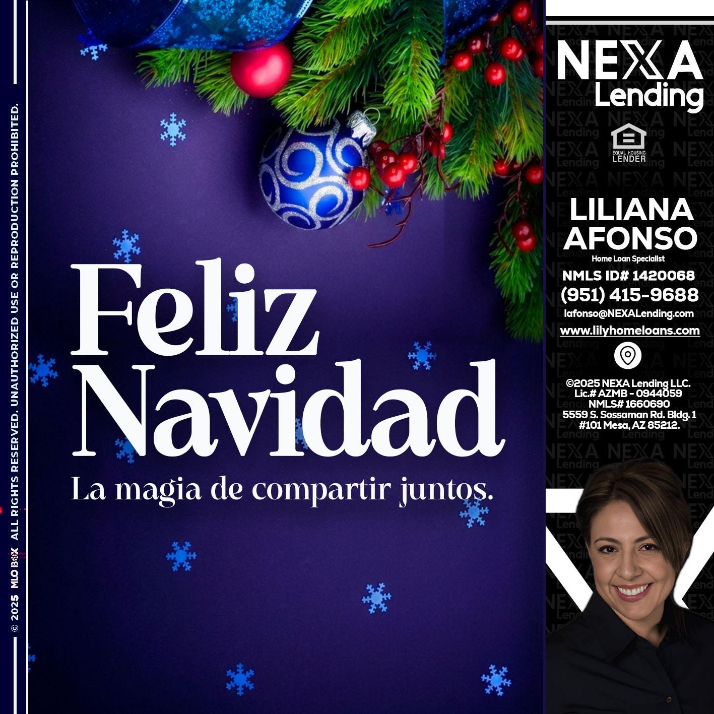 feliz navidad - Liliana Afonso -Home Loan Specialist
