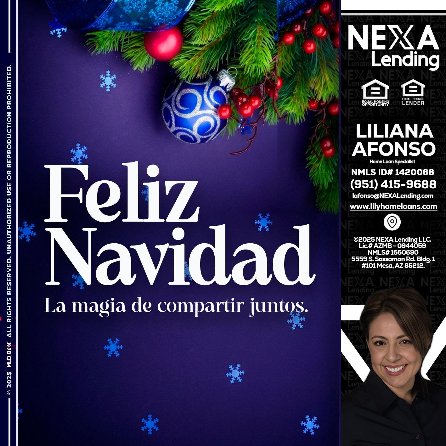 FELIZ NAVIDAD - Liliana Afonso -Home Loan Specialist