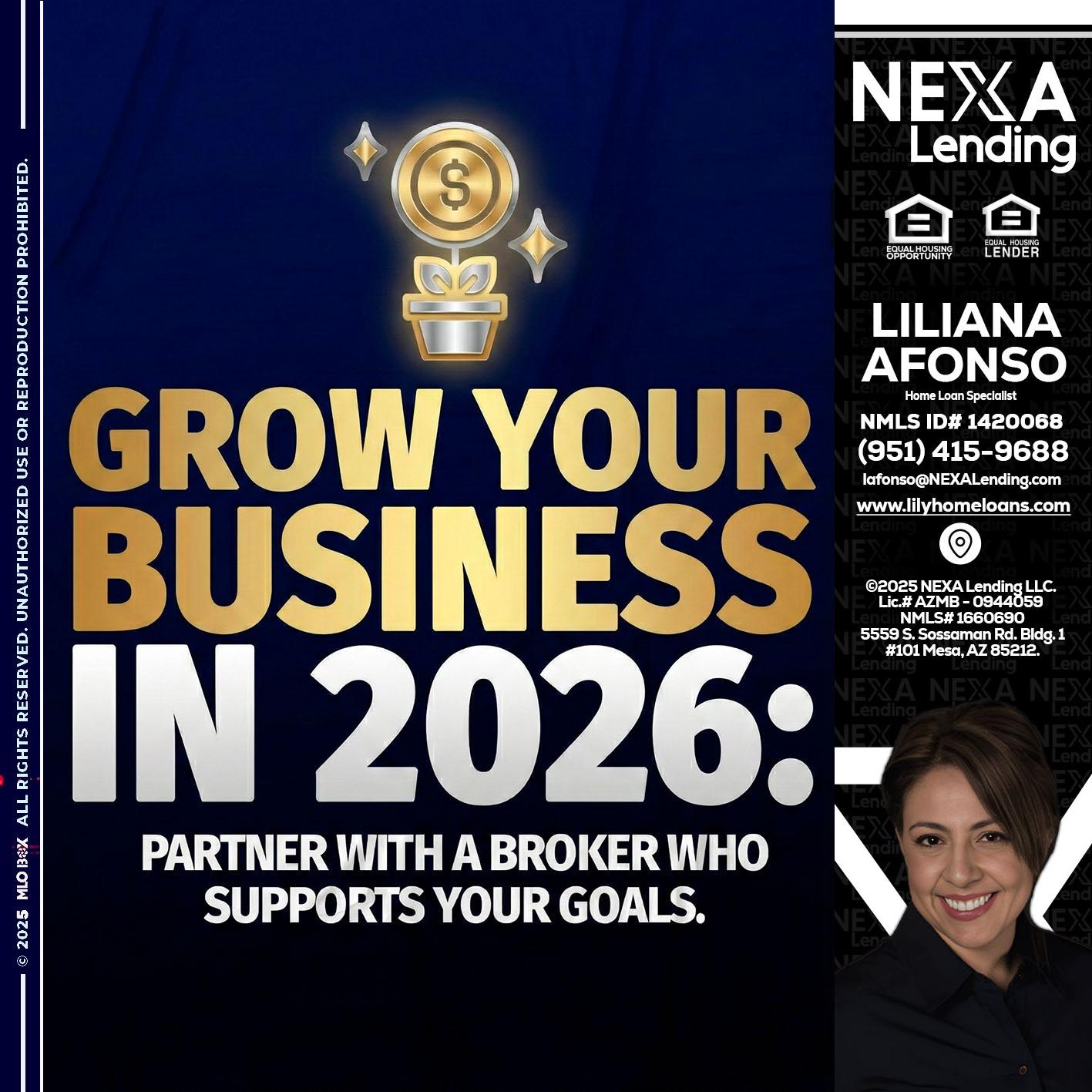 GROW YOUR BUSINESS - Liliana Afonso -Home Loan Specialist