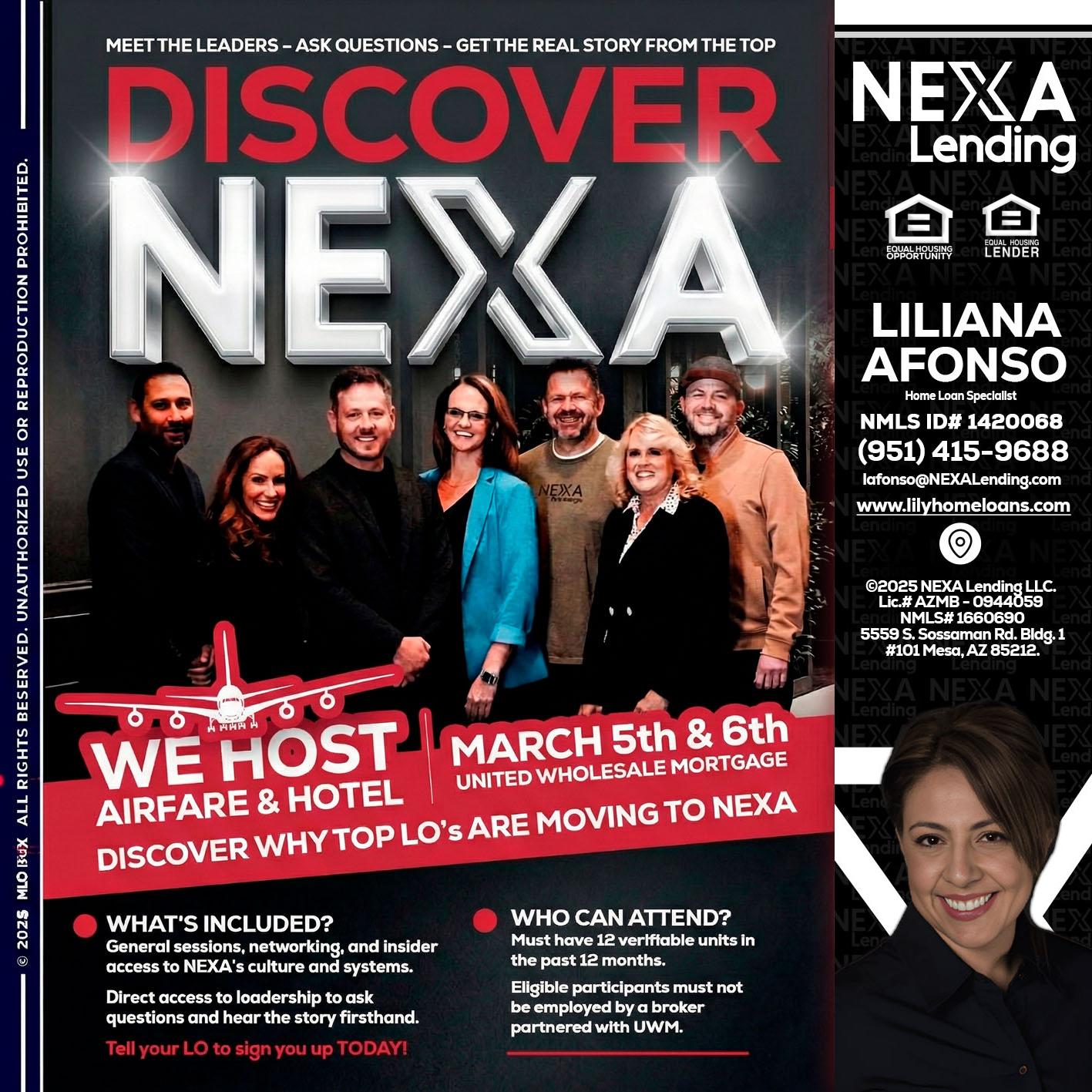 DISCOVER NEXA - Liliana Afonso -Home Loan Specialist