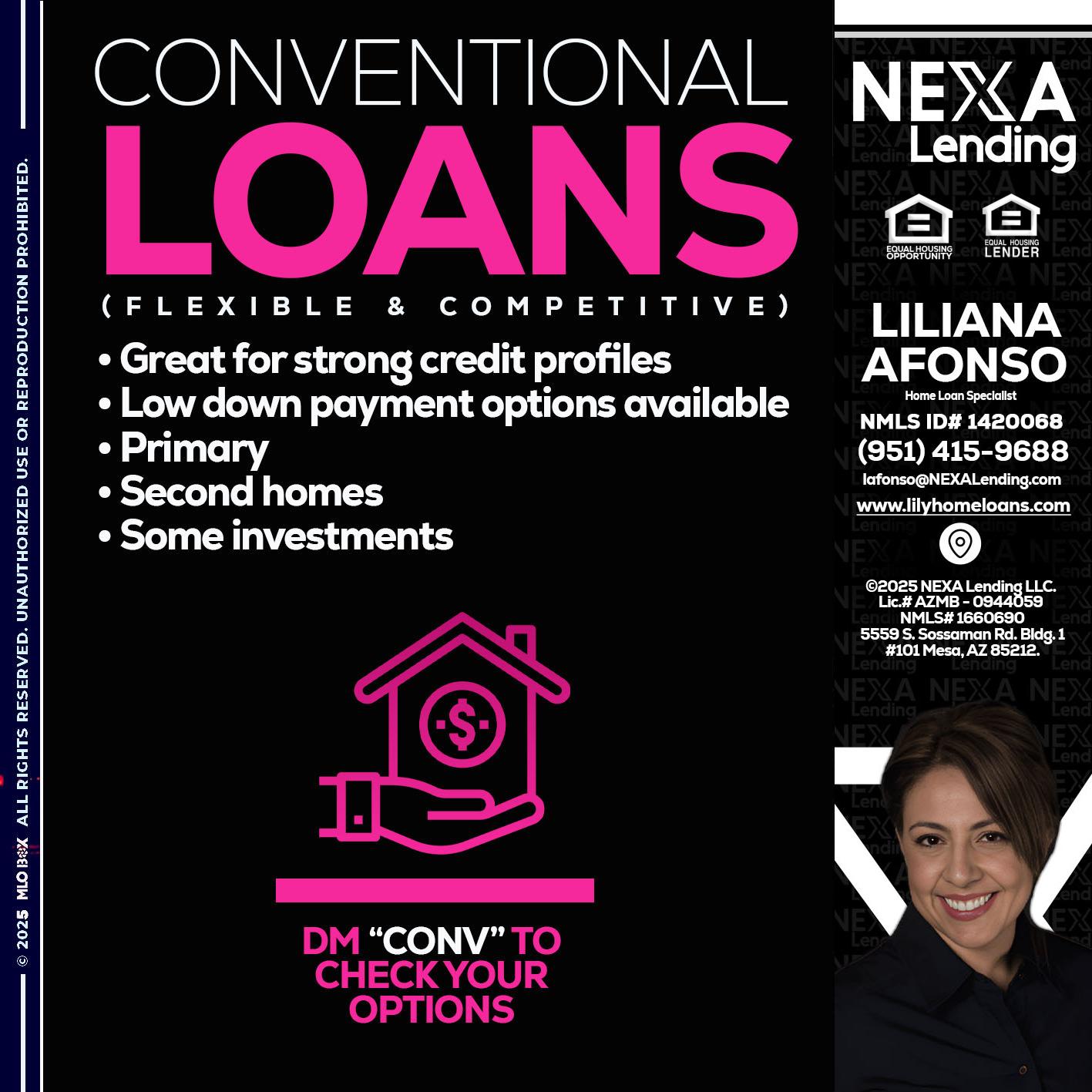 CONVENTIONAL LOANS - Liliana Afonso -Home Loan Specialist