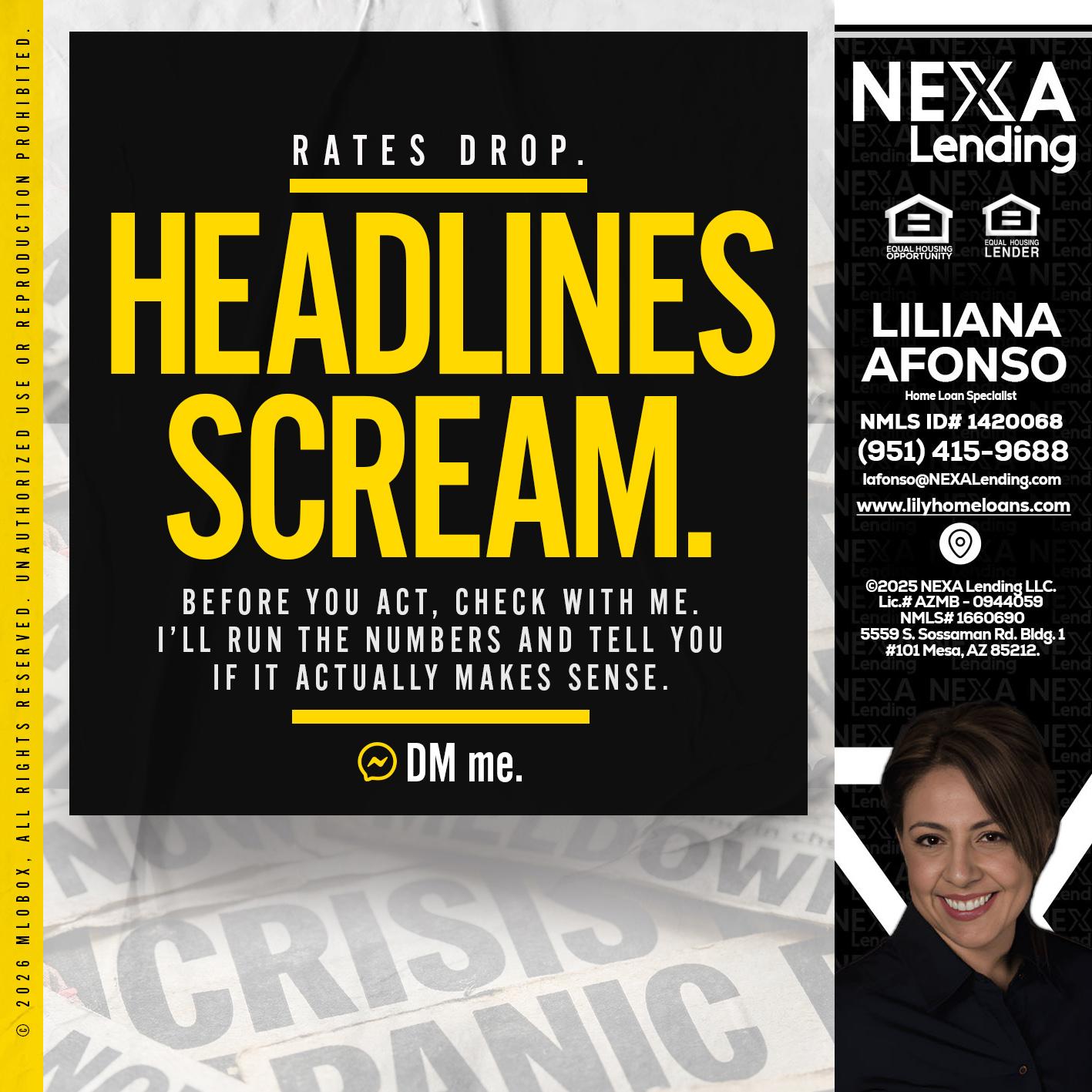 HEADLINES SCREAM - Liliana Afonso -Home Loan Specialist