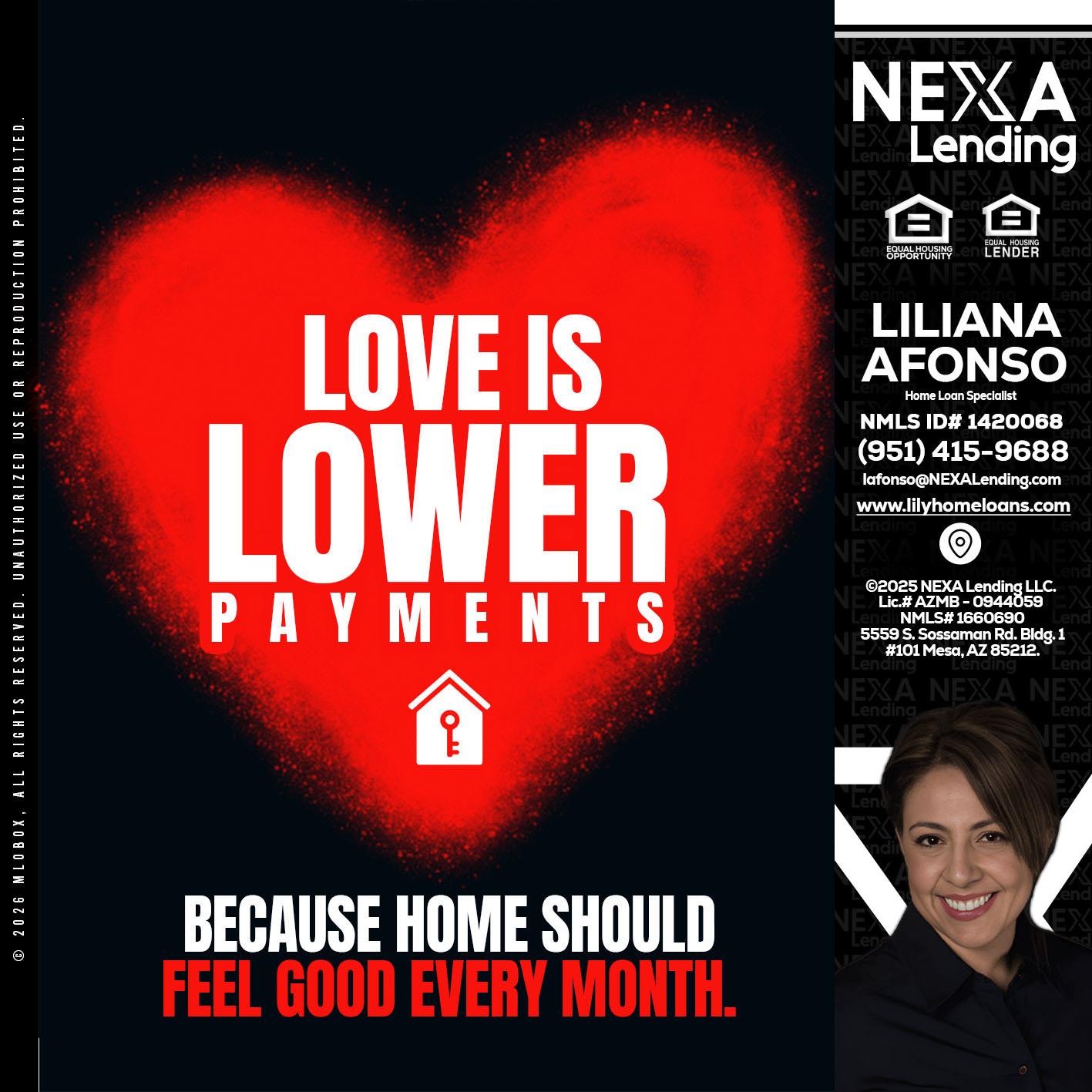 LOVE IS LOWER - Liliana Afonso -Home Loan Specialist