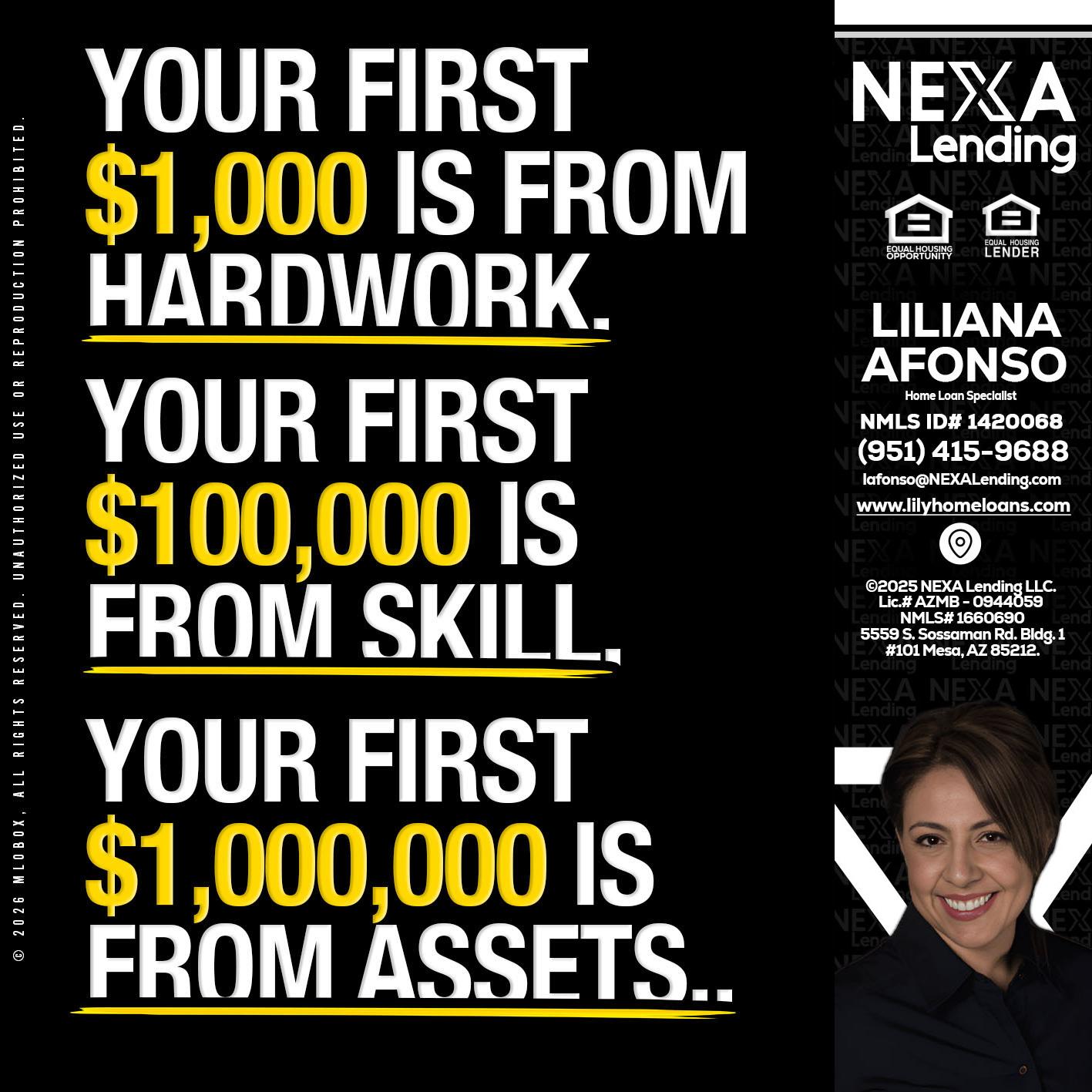 YOUR FIRST $1000 - Liliana Afonso -Home Loan Specialist