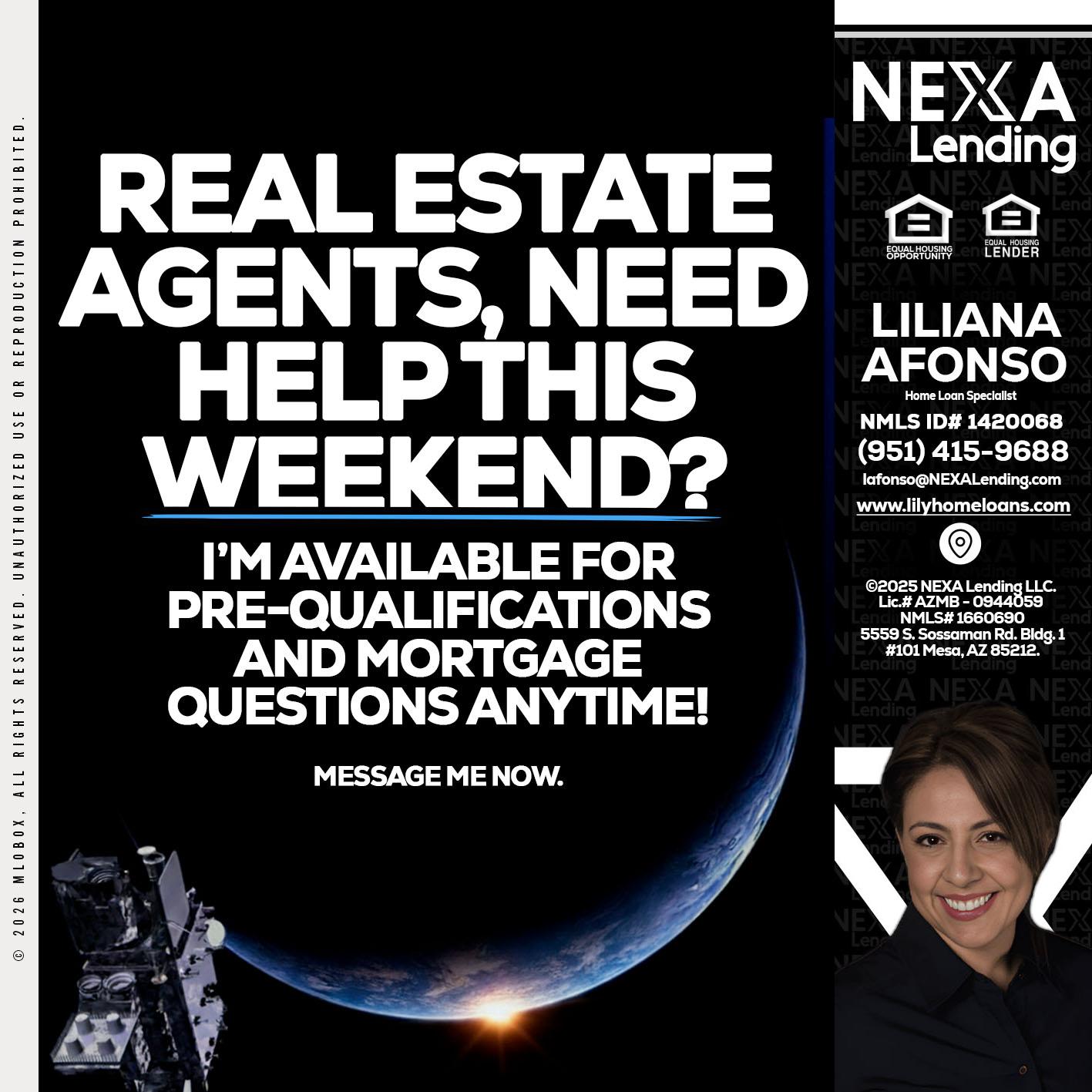 REAL ESTATE AGENTS - Liliana Afonso -Home Loan Specialist