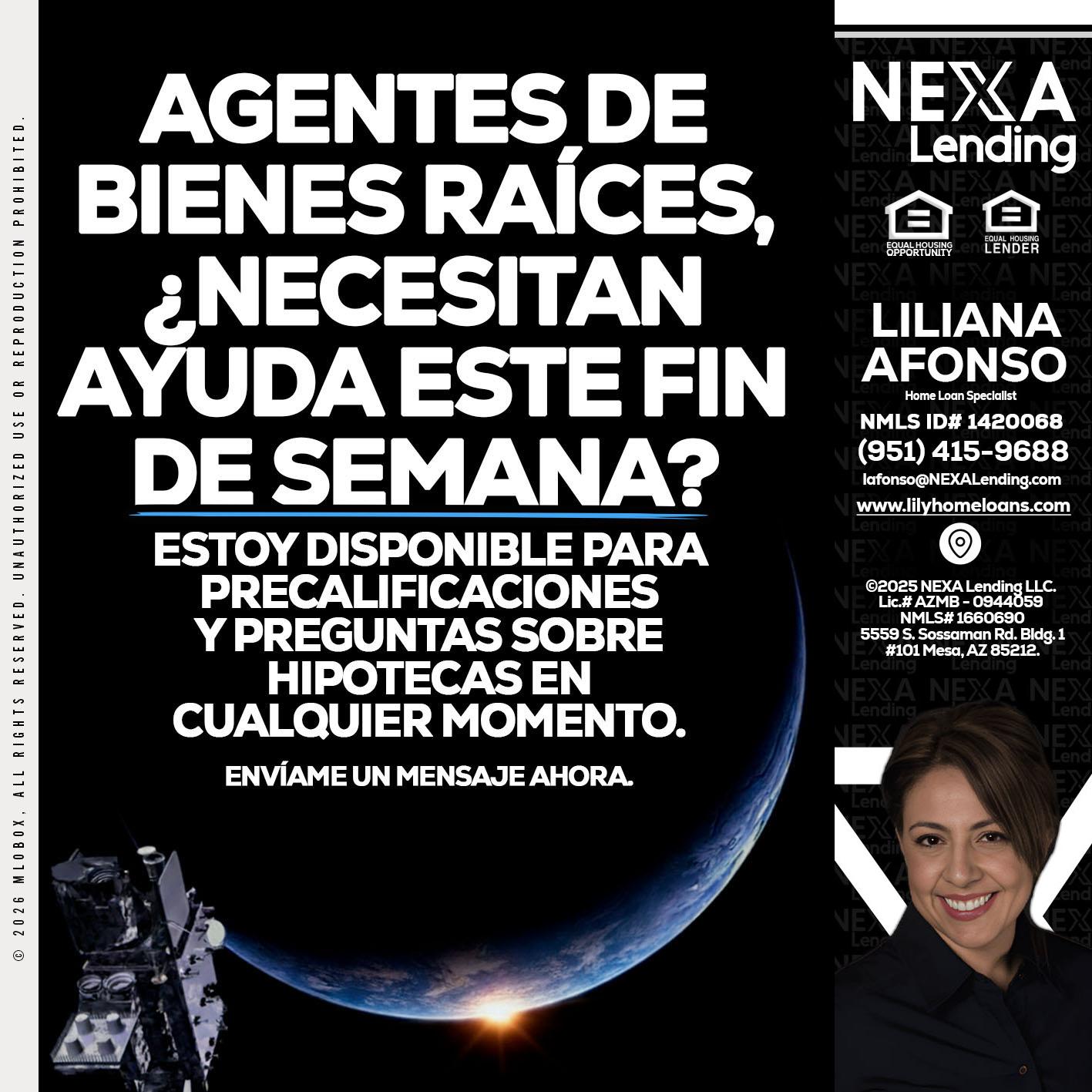 AGENTES DE BIENES RAICES - Liliana Afonso -Home Loan Specialist