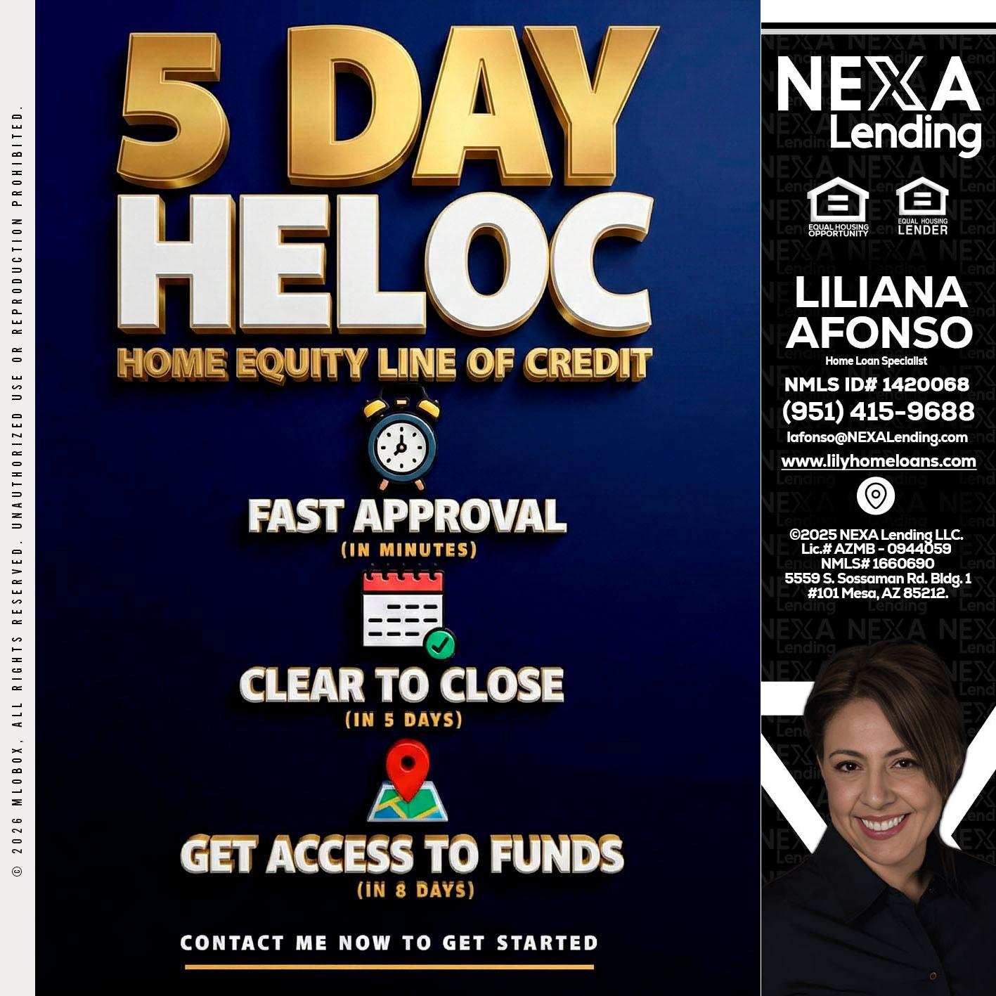 5 day hello - Liliana Afonso -Home Loan Specialist