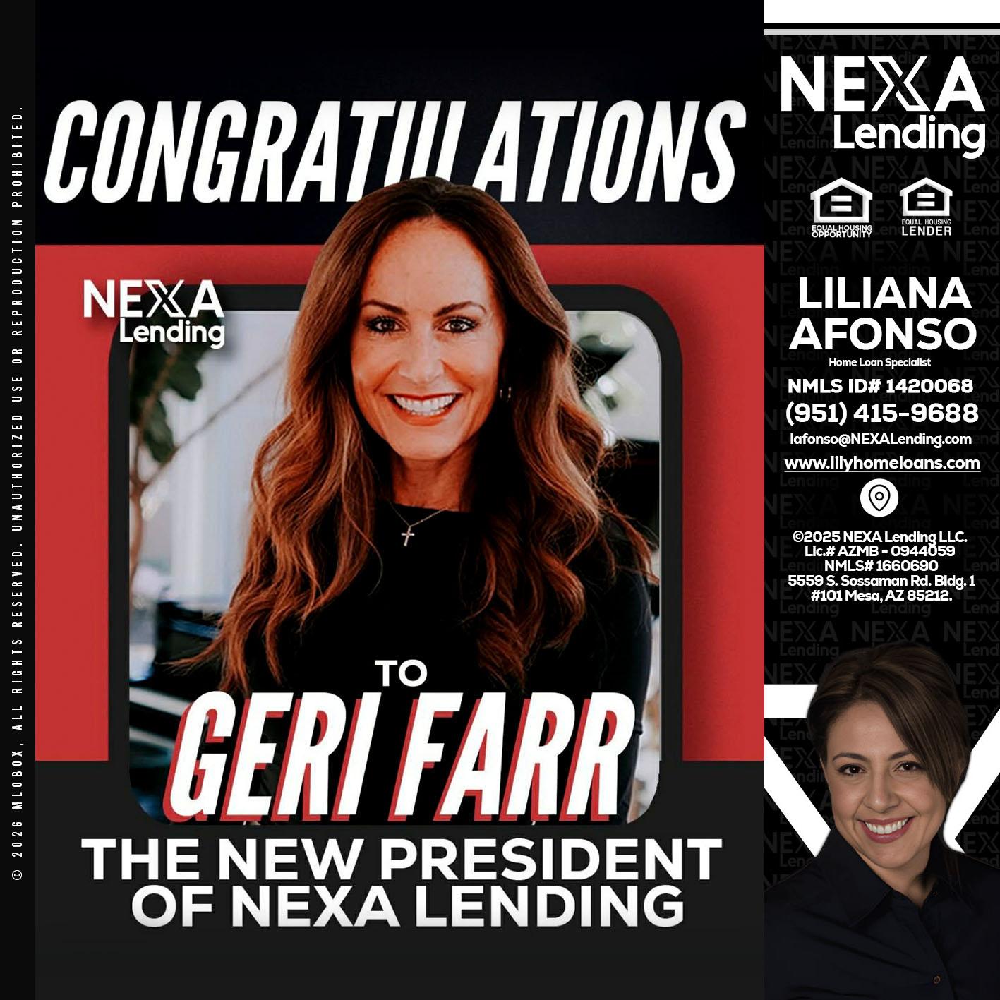 CONGRATULATIONS - Liliana Afonso -Home Loan Specialist