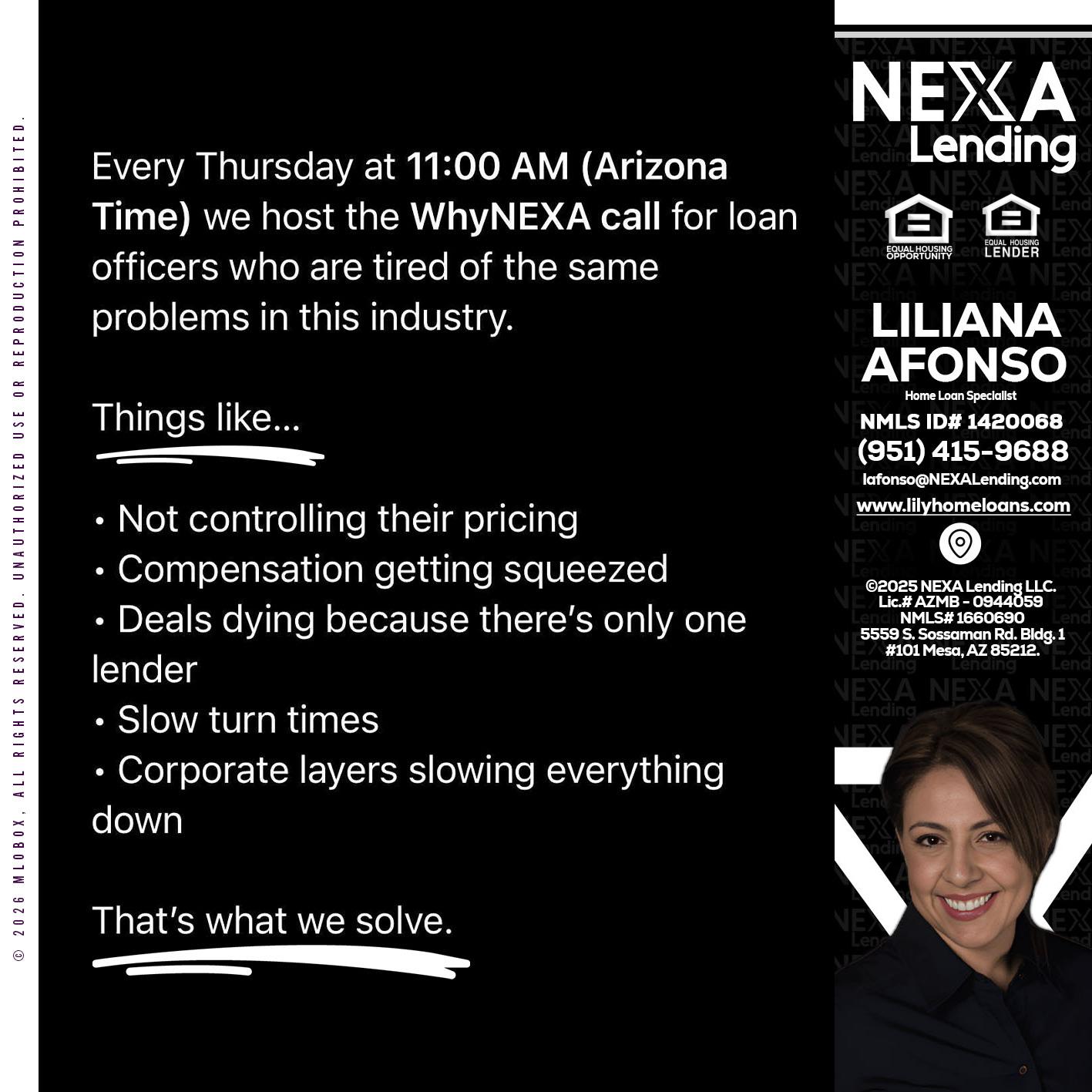 WHY NEXA - Liliana Afonso -Home Loan Specialist