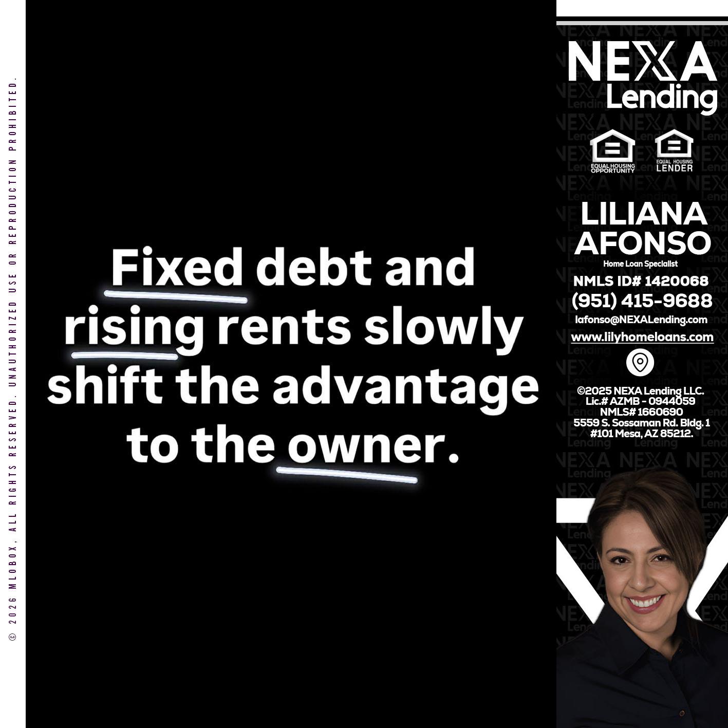 FIXED DEBT - Liliana Afonso -Home Loan Specialist