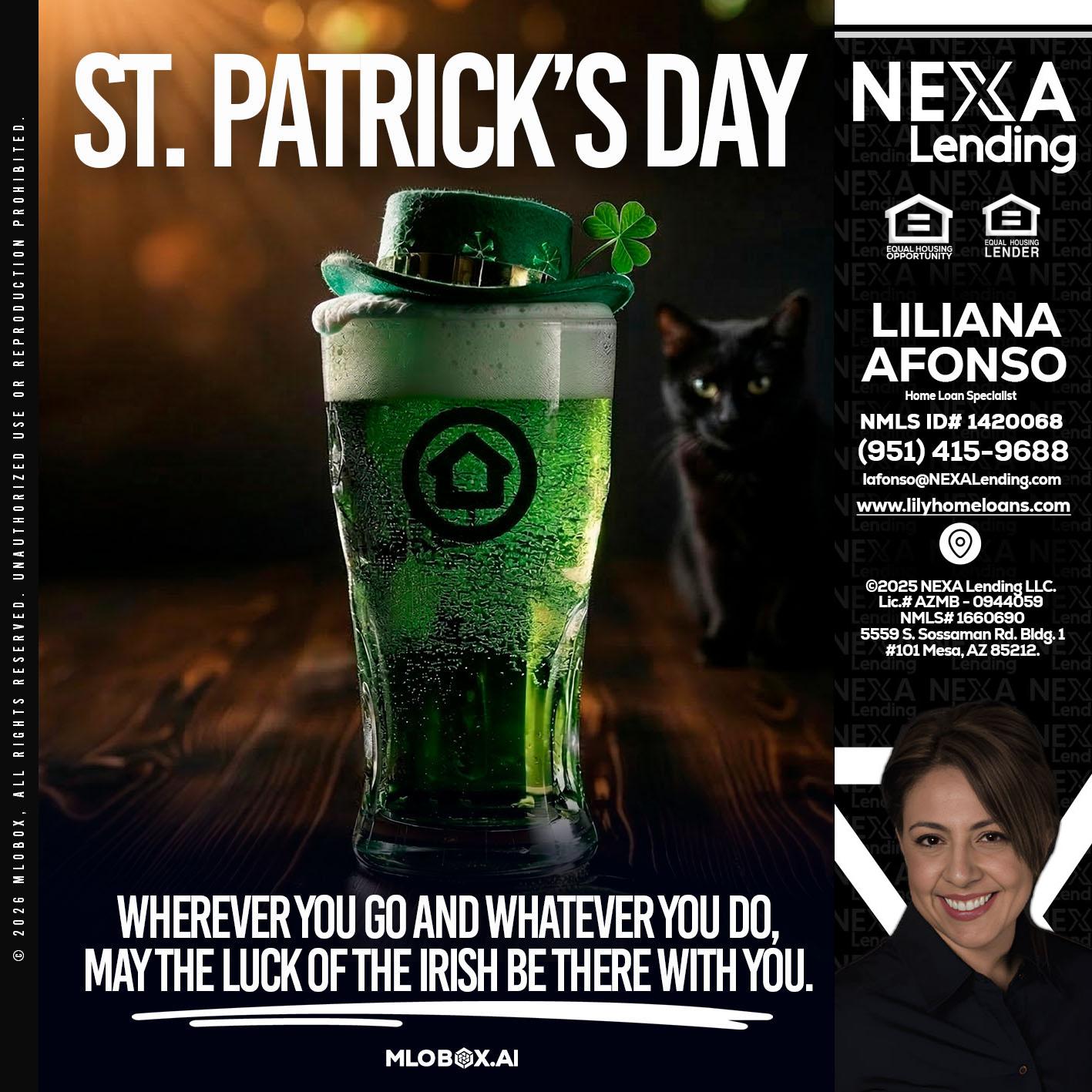 st. Patricks day - Liliana Afonso -Home Loan Specialist