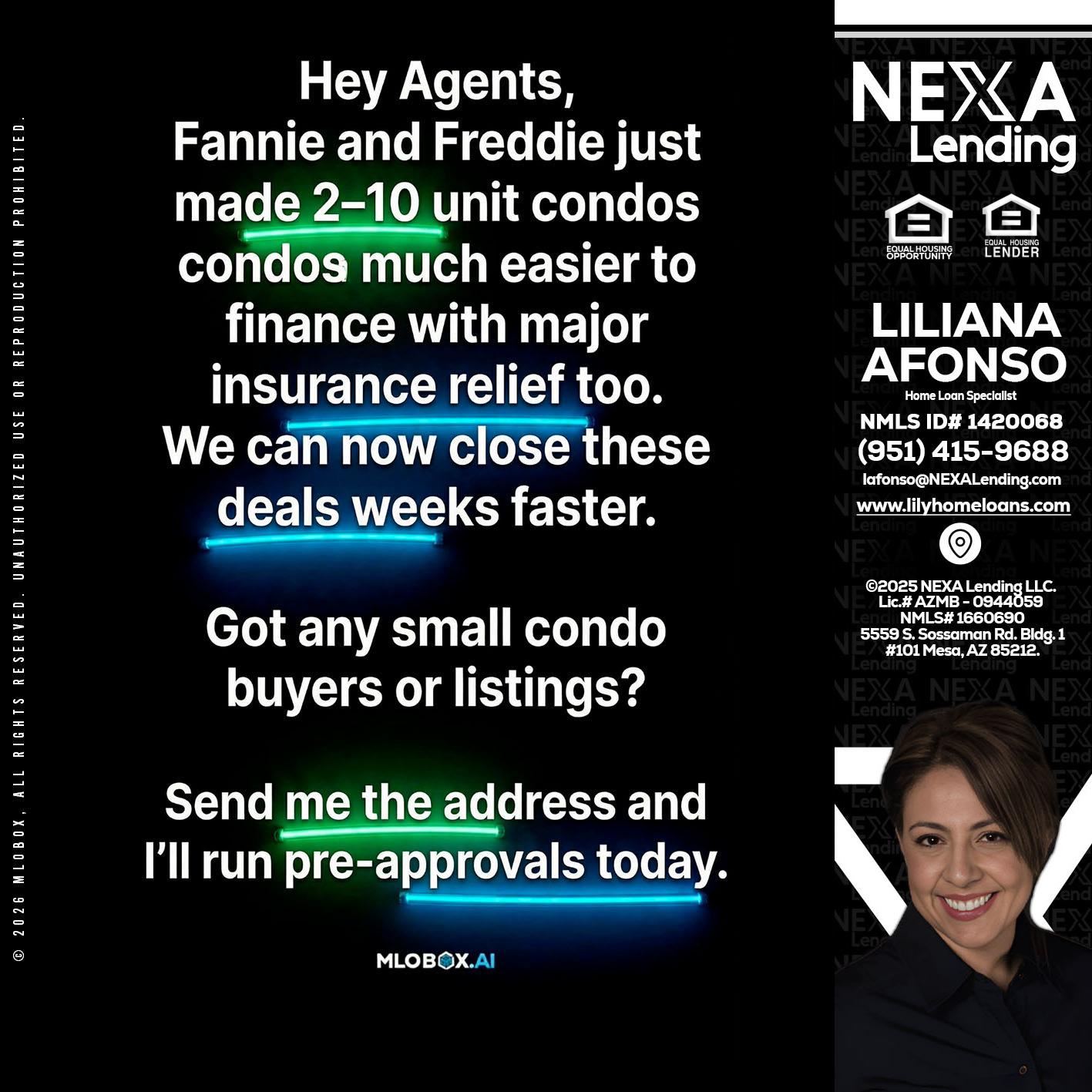 HEY AGENTS - Liliana Afonso -Home Loan Specialist