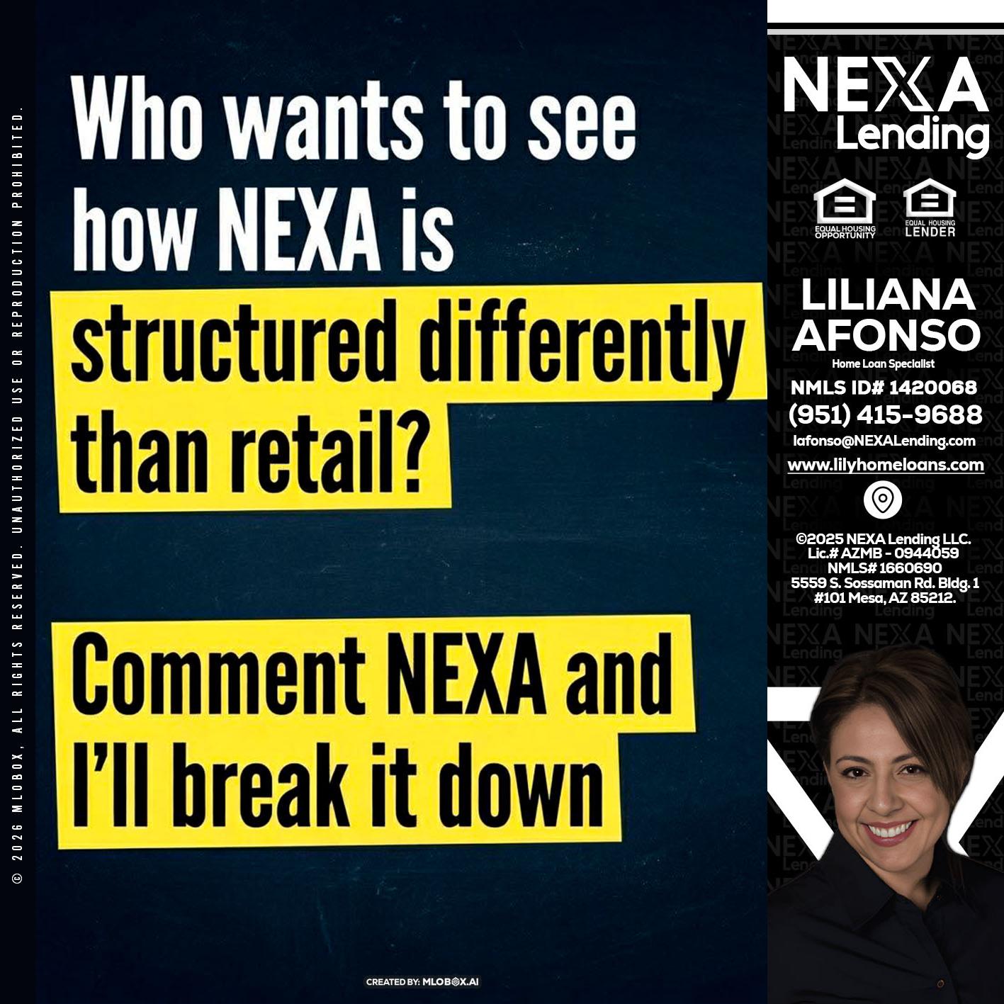 who want to see - Liliana Afonso -Home Loan Specialist