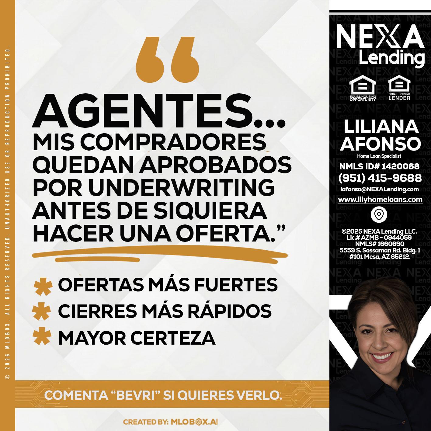 AGENTES - Liliana Afonso -Home Loan Specialist
