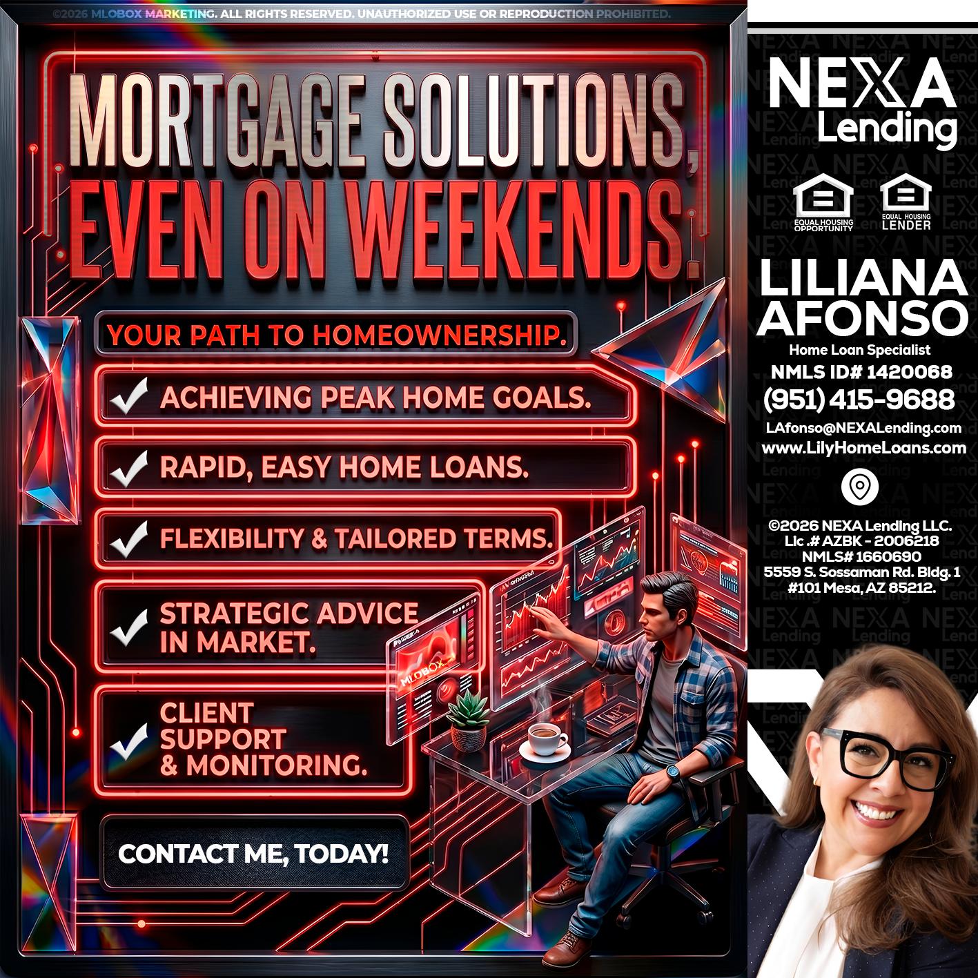 WEEKEND SOLUTIONS - Liliana Afonso -Home Loan Specialist