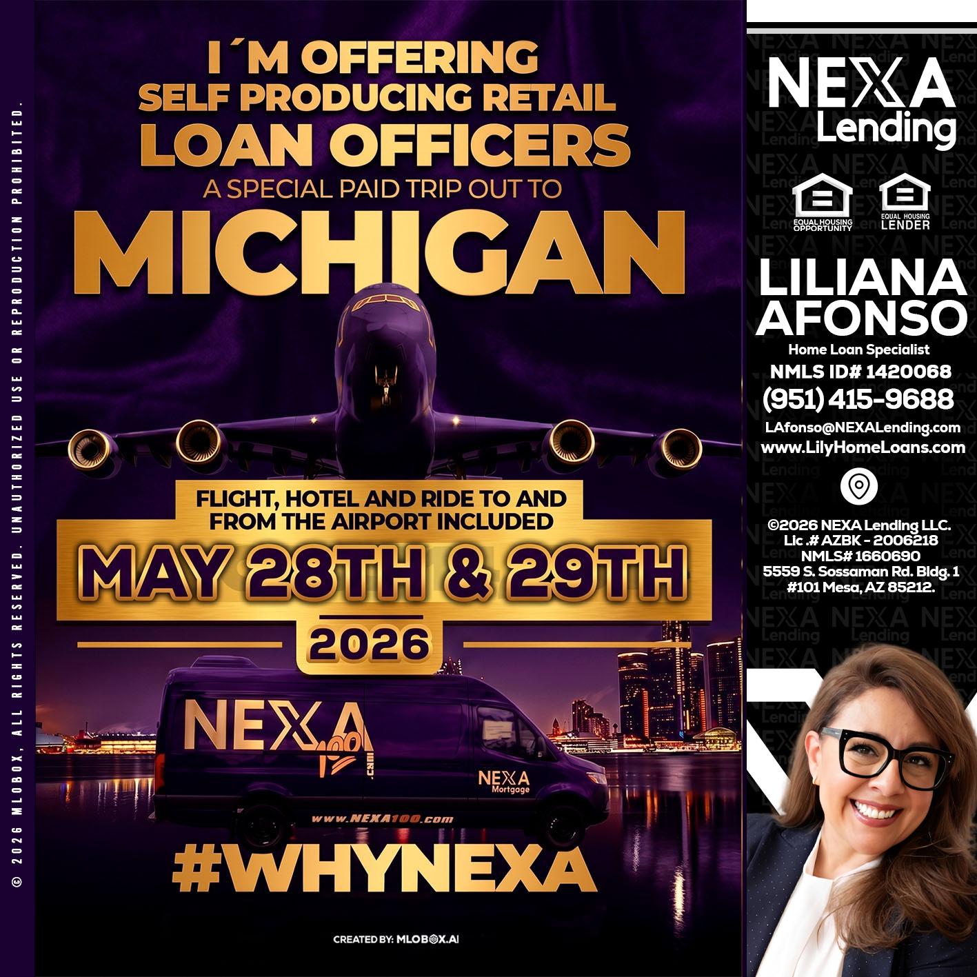 MICHIGAN - Liliana Afonso -Home Loan Specialist