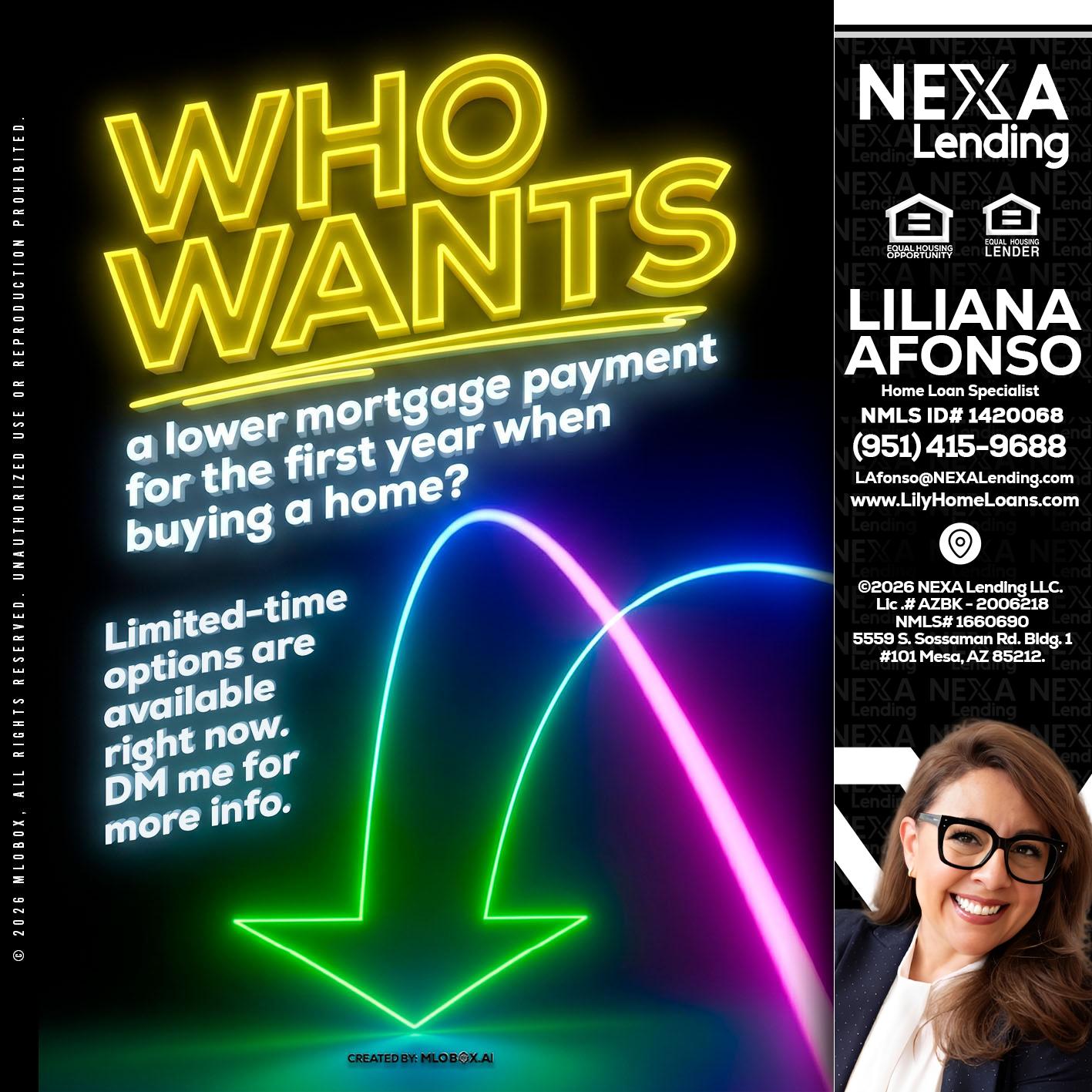 WHO WANTS - Liliana Afonso -Home Loan Specialist
