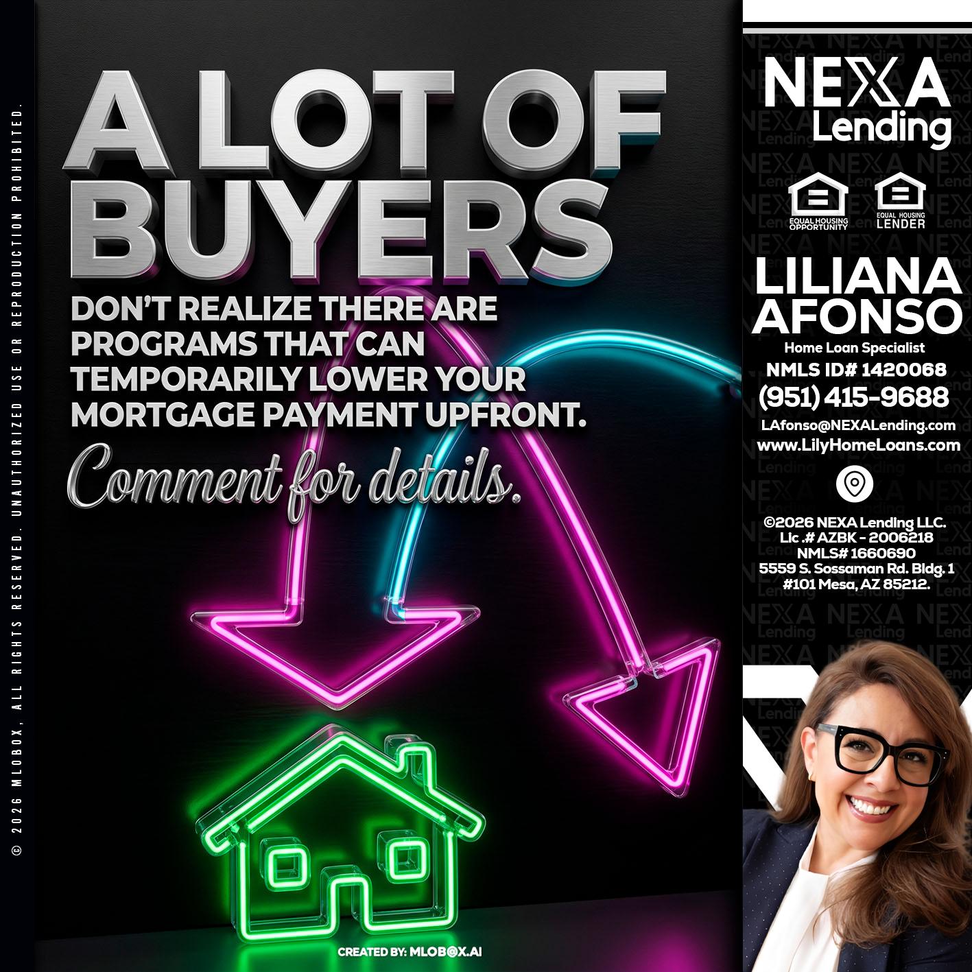 A LOT OF BUYERS - Liliana Afonso -Home Loan Specialist