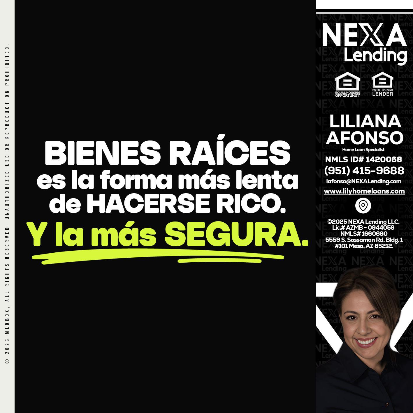 bienes raíces - Liliana Afonso -Home Loan Specialist