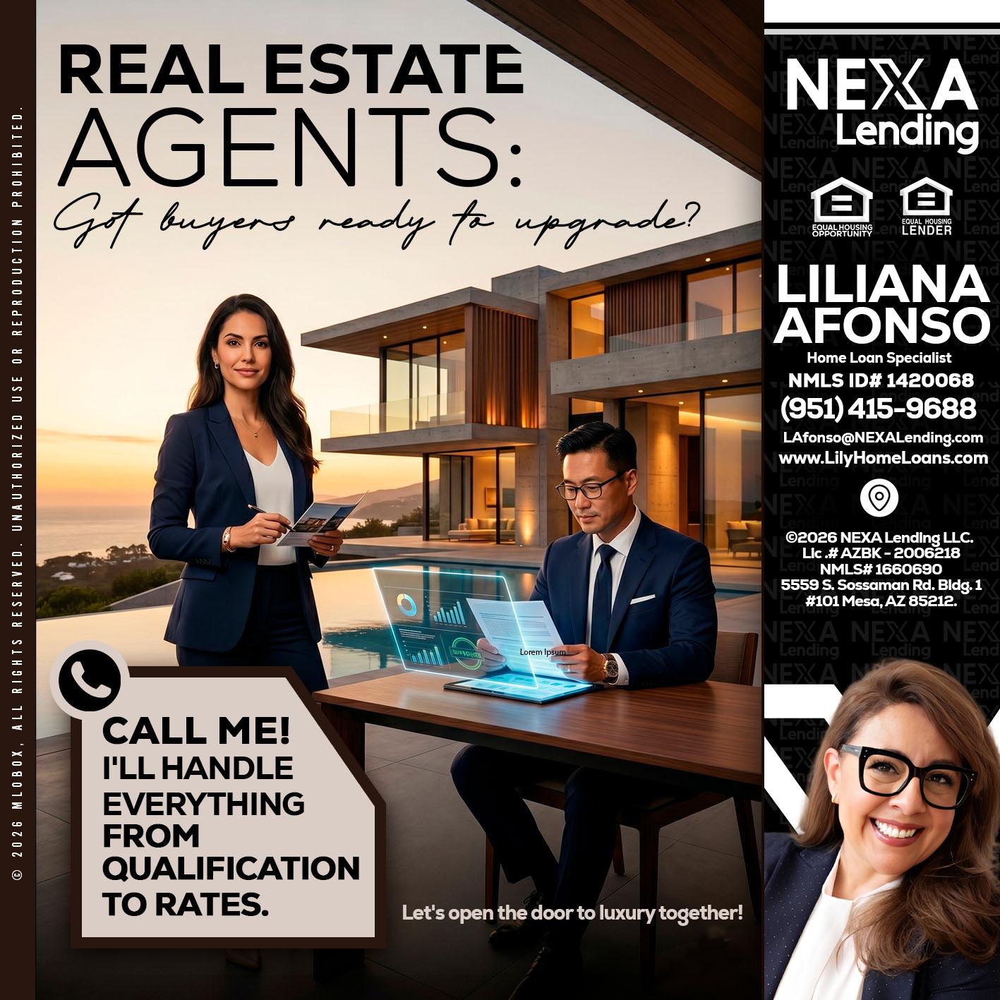 REAL ESTATE AGENTS - Liliana Afonso -Home Loan Specialist