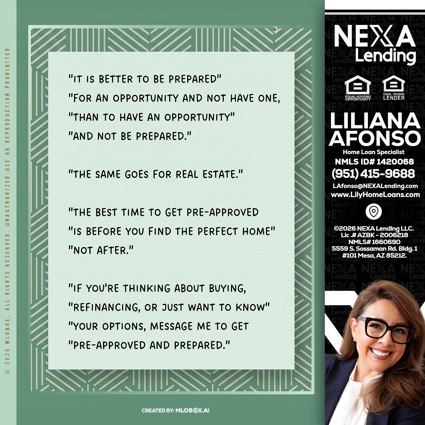 its better - Liliana Afonso -Home Loan Specialist