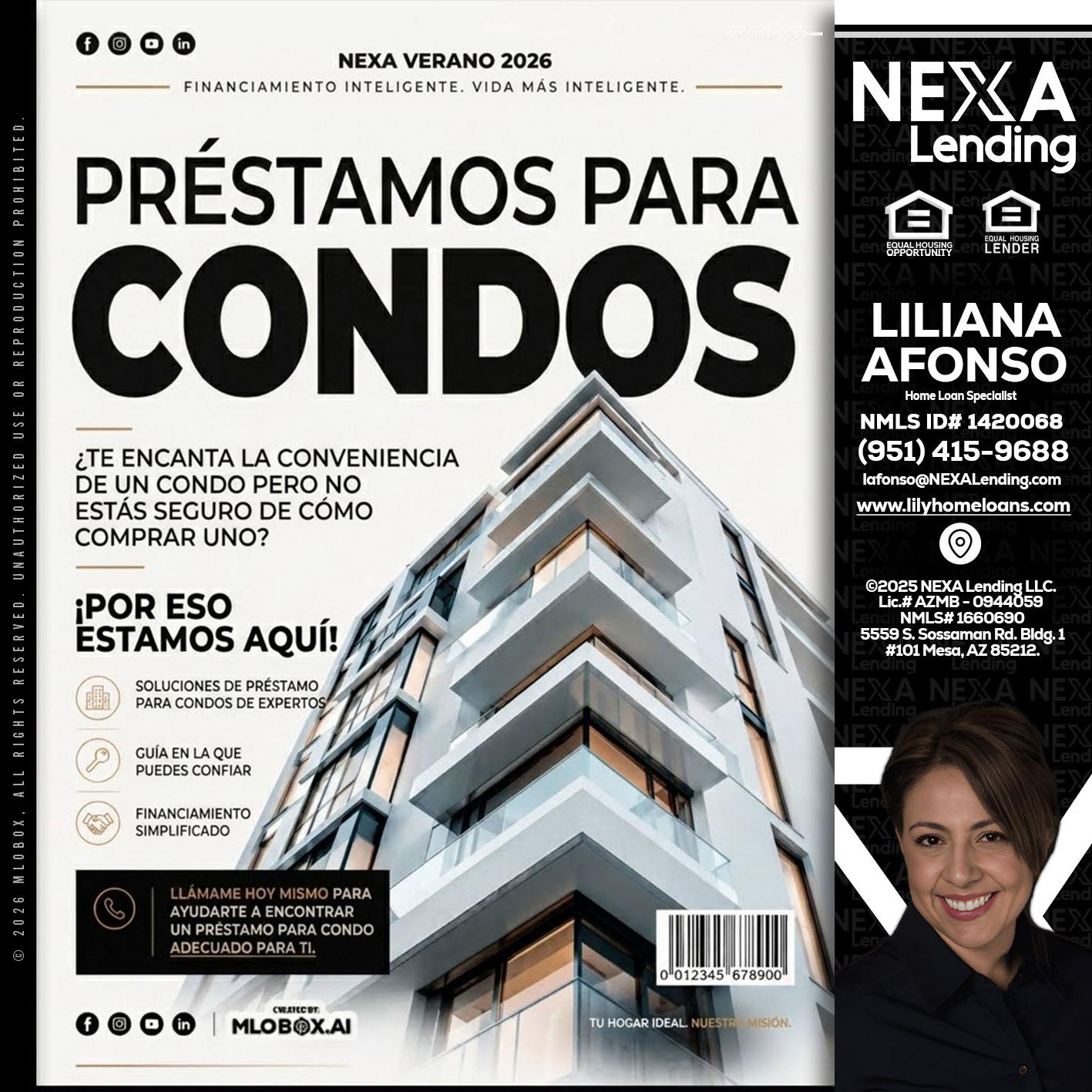 PRESTAMOS PARA CONDOS - Liliana Afonso -Home Loan Specialist
