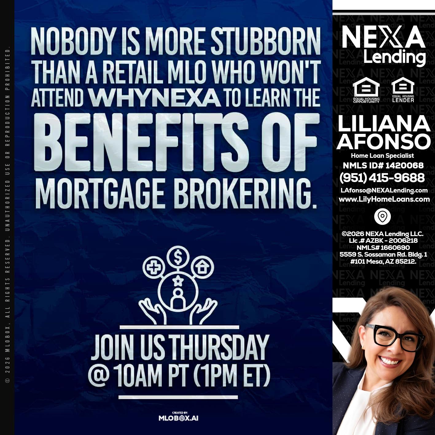NOBODY IS MORE - Liliana Afonso -Home Loan Specialist