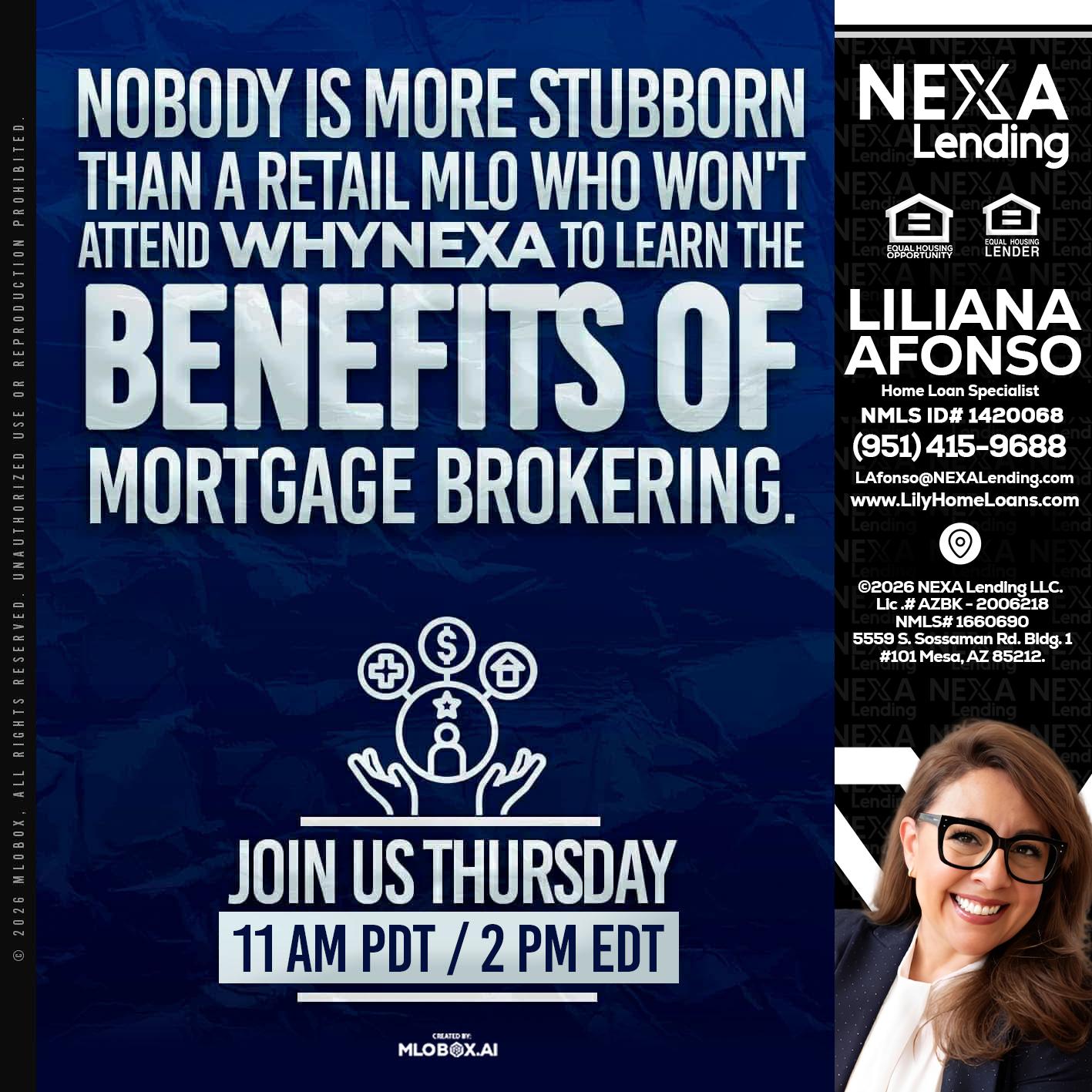 WHY NEXA - Liliana Afonso -Home Loan Specialist