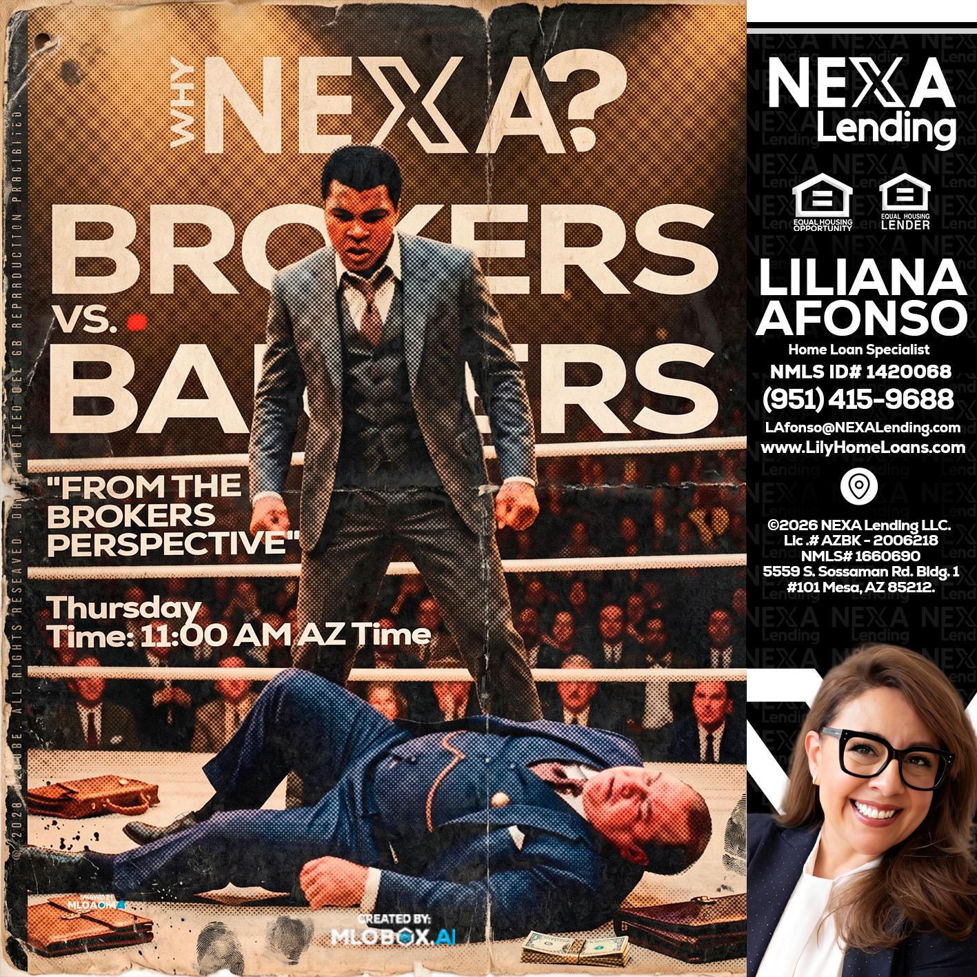 BANKER VS BROKERS - Liliana Afonso -Home Loan Specialist