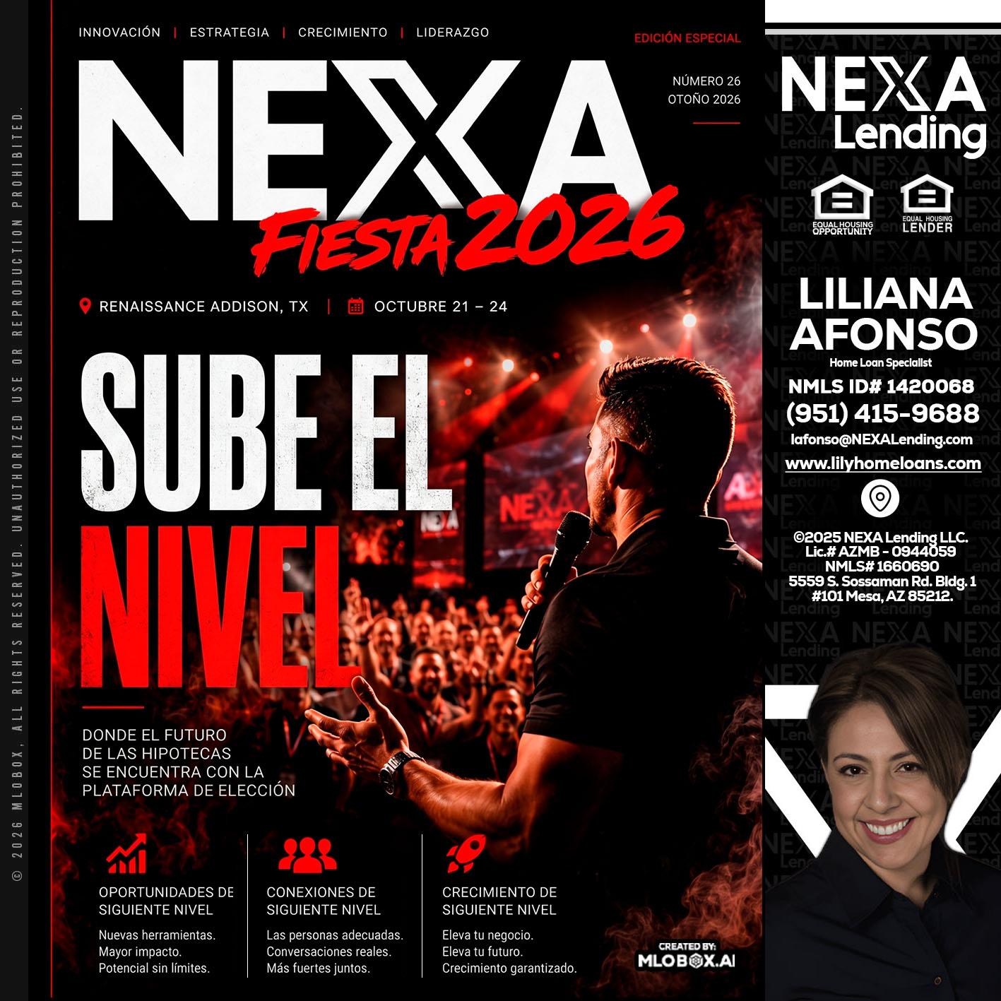 NEXA fiesta 2026 - Liliana Afonso -Home Loan Specialist