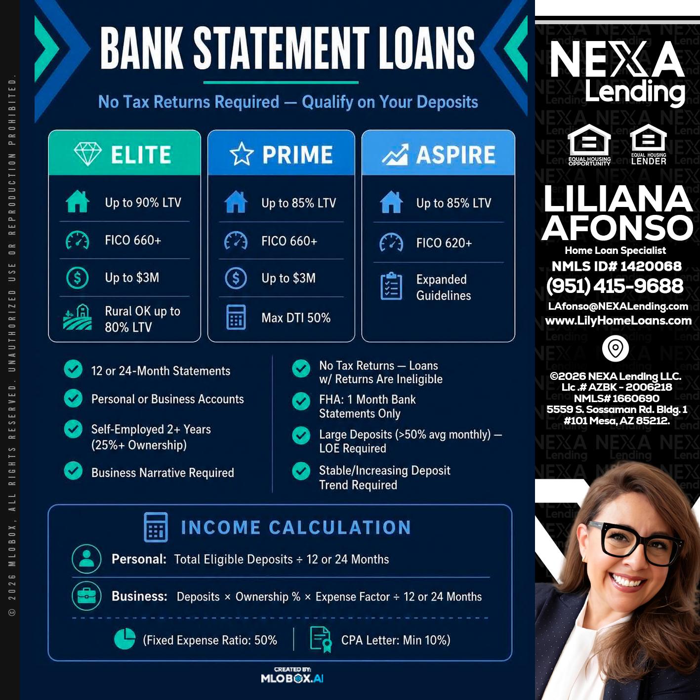 BANK STATEMENT - Liliana Afonso -Home Loan Specialist