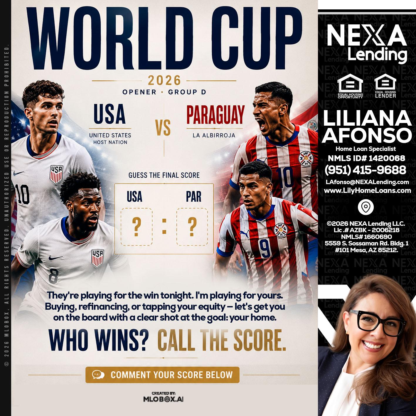 WORLD CUP 2026 - Liliana Afonso -Home Loan Specialist