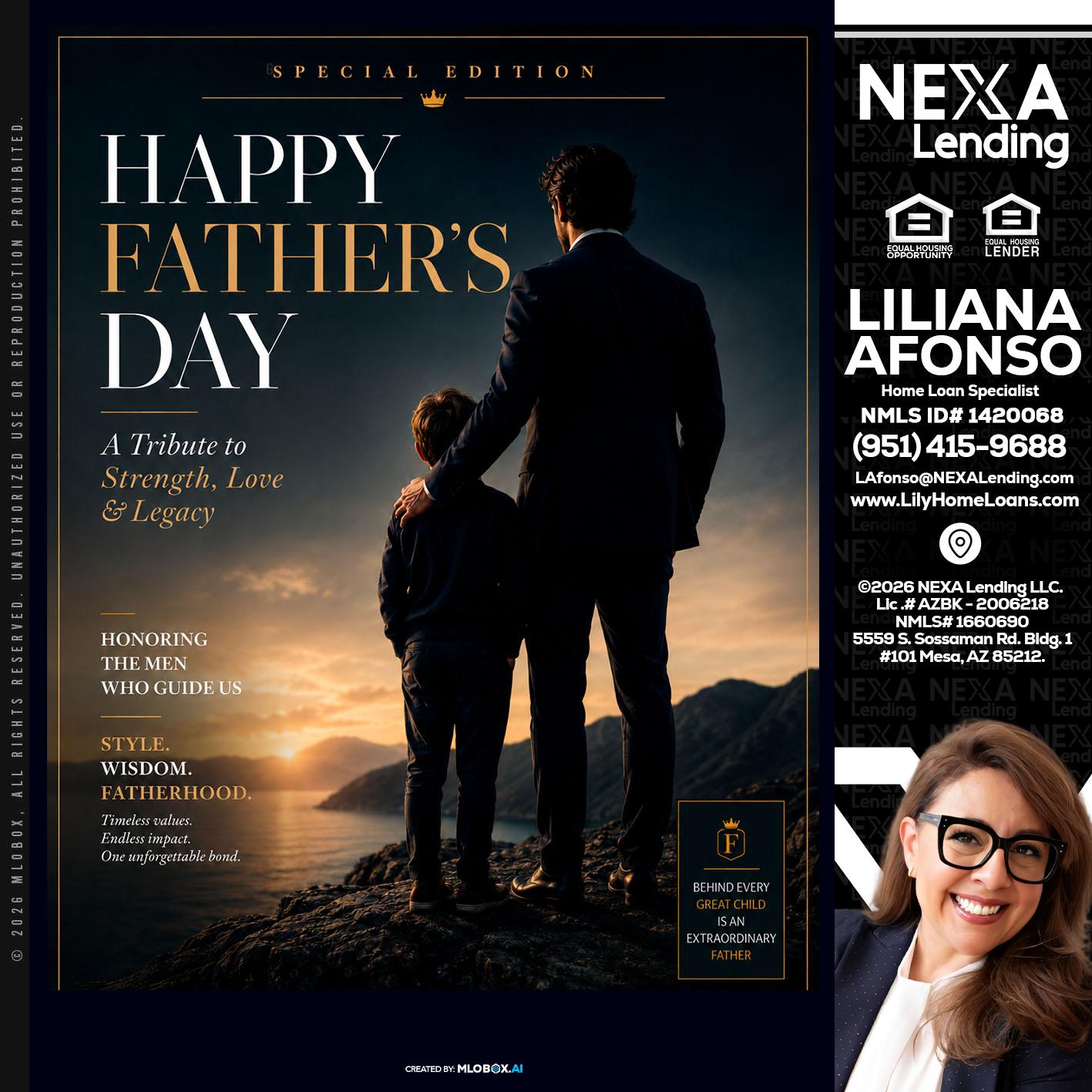 HAPPY FATHERS DAY - Liliana Afonso -Home Loan Specialist